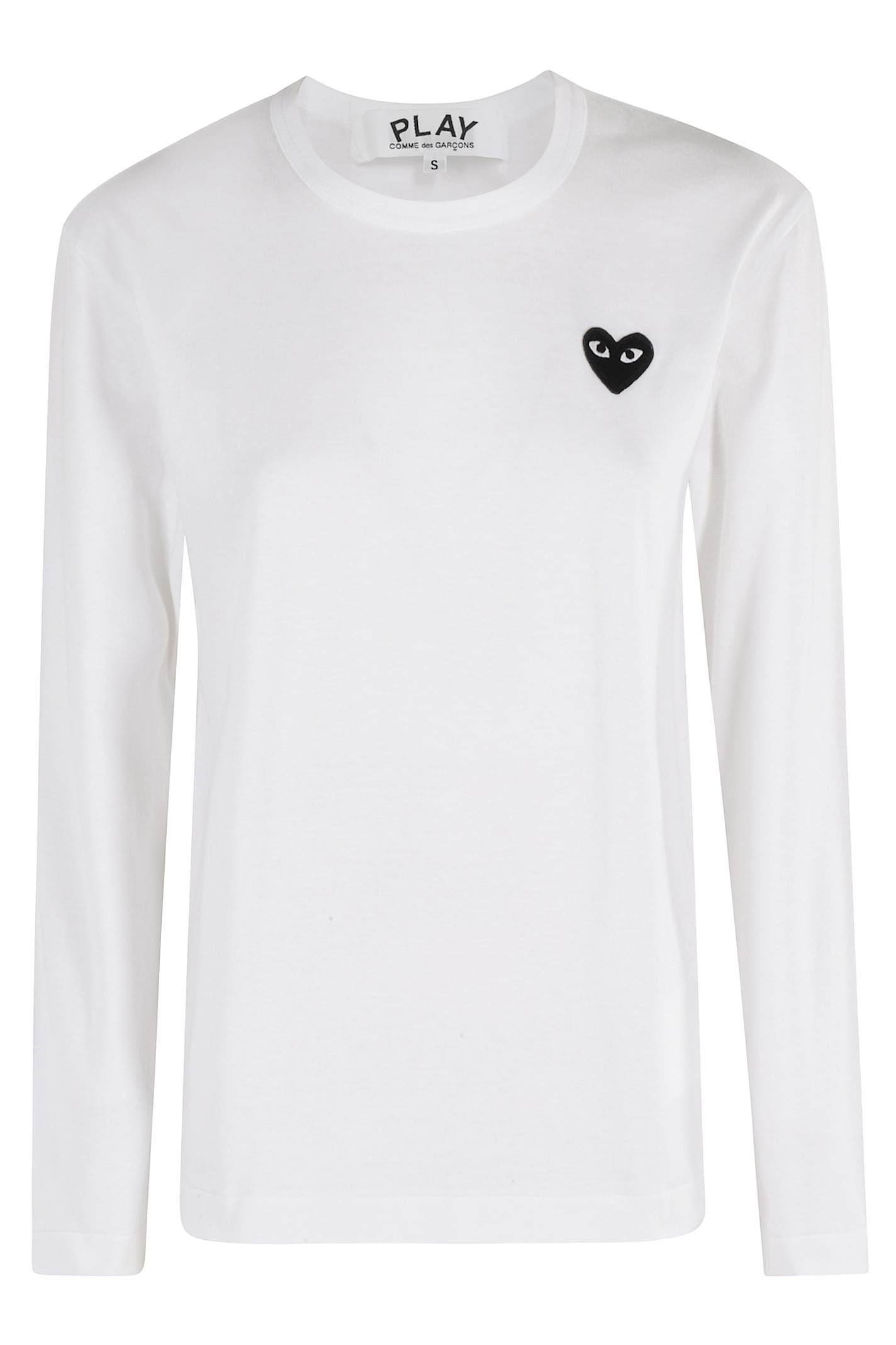 Comme Des Garçons Play Tshirt Black Emblem In Gray