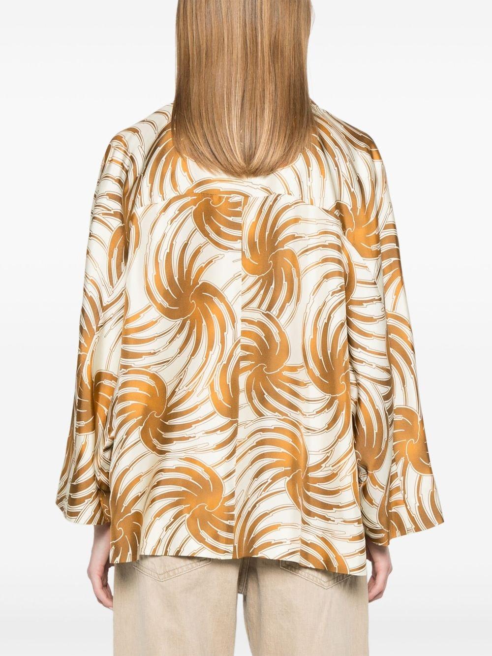 Alberto Biani Multicolor Printed Caban Jacket
