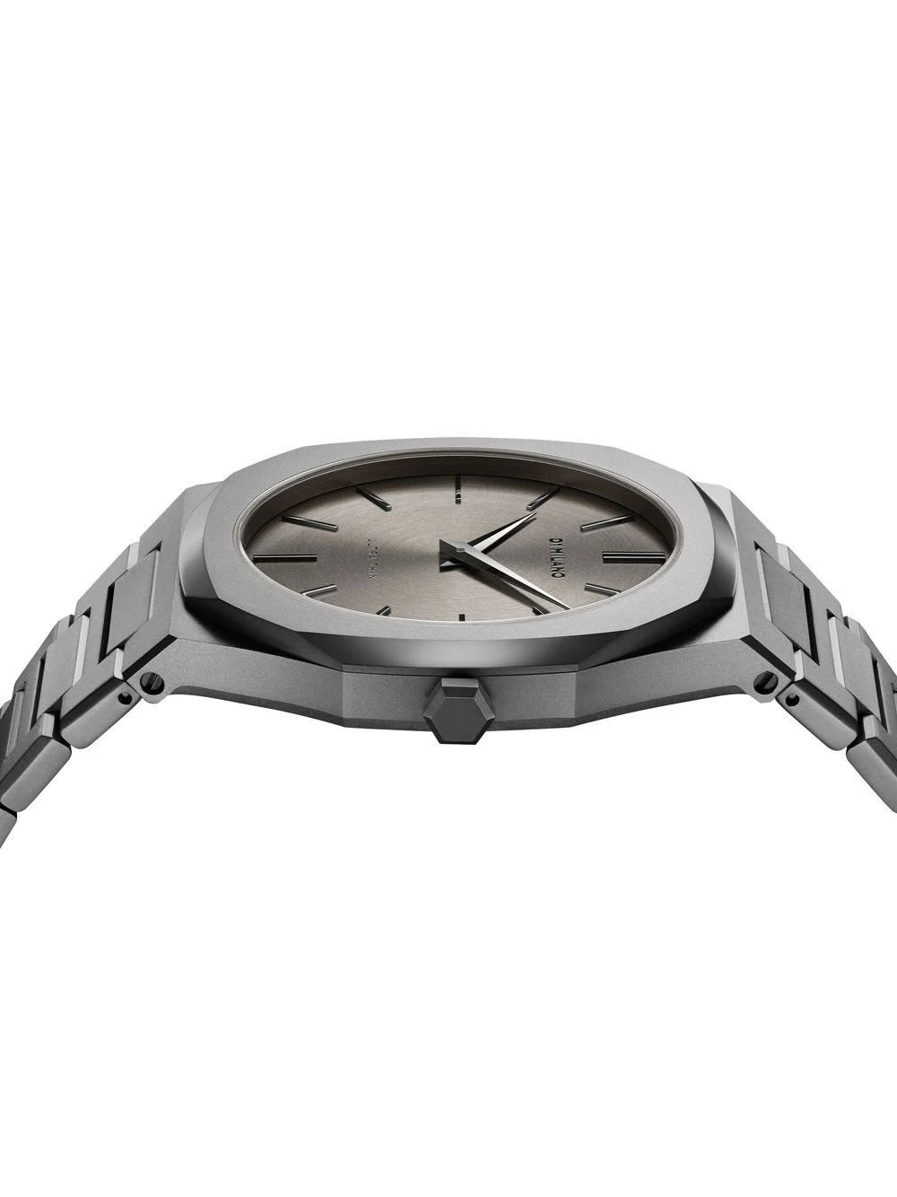 Shop D1 Milano Ultra Thin Bracelet Antracite 40 Mm Watch In Grey