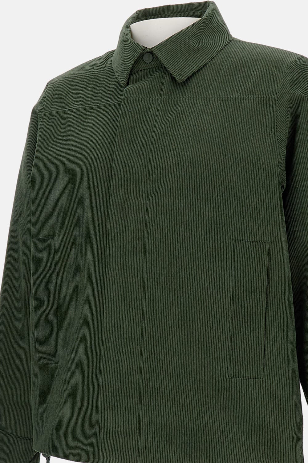 K-way Shary Overshirt In Corduroy In Green