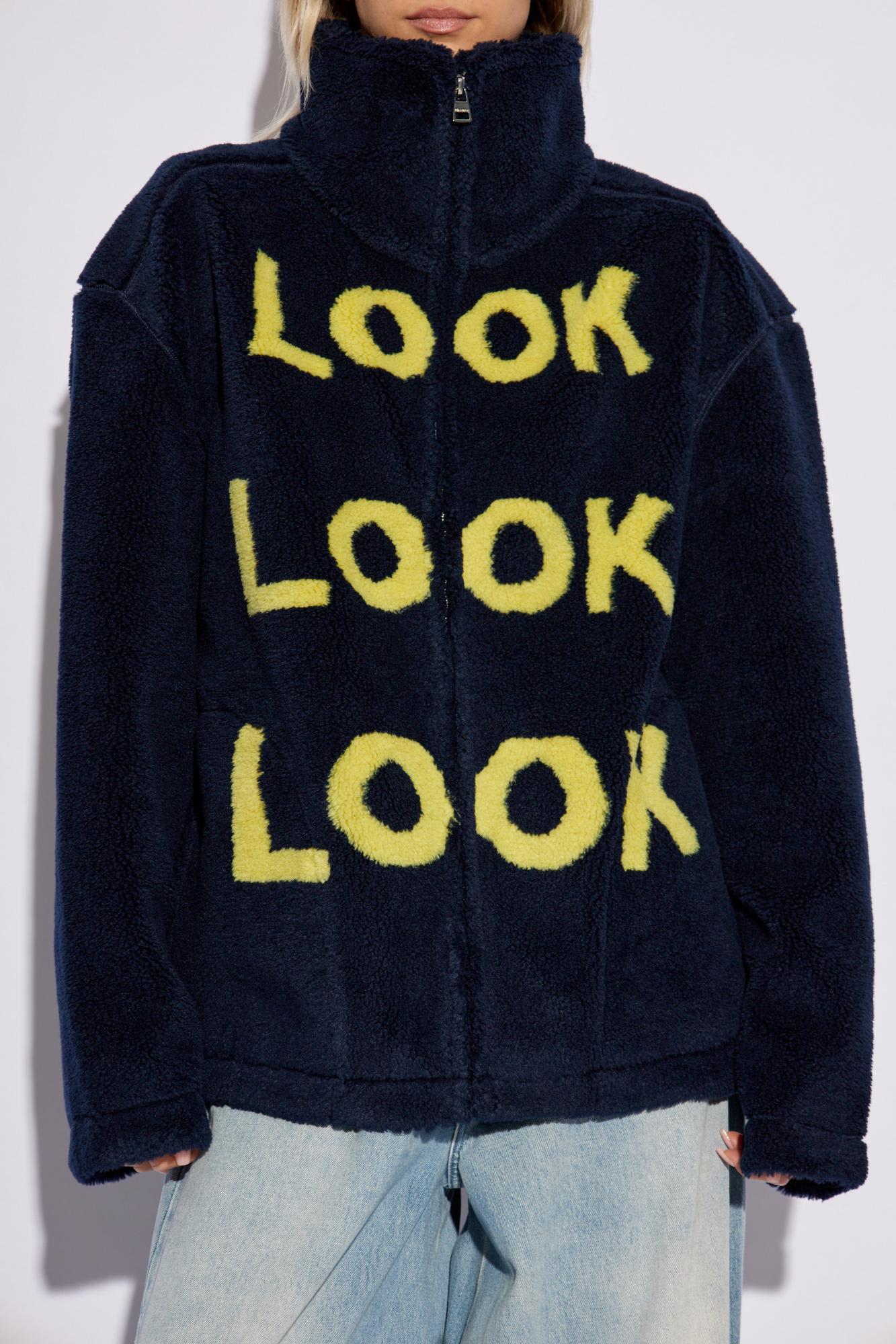 Jw Anderson Look Look Look Zip Front Jacket In Blue