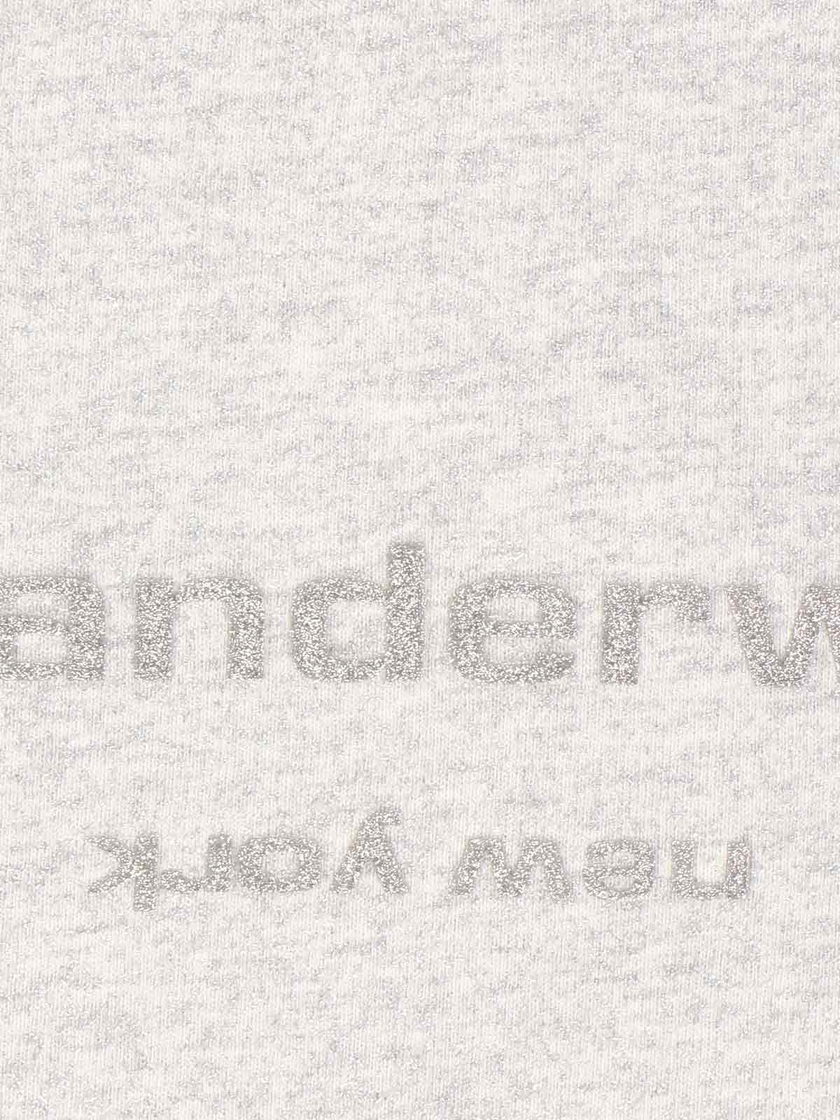 Alexander Wang Logo Crew Neck Sweatshirt In Lightheathergrey