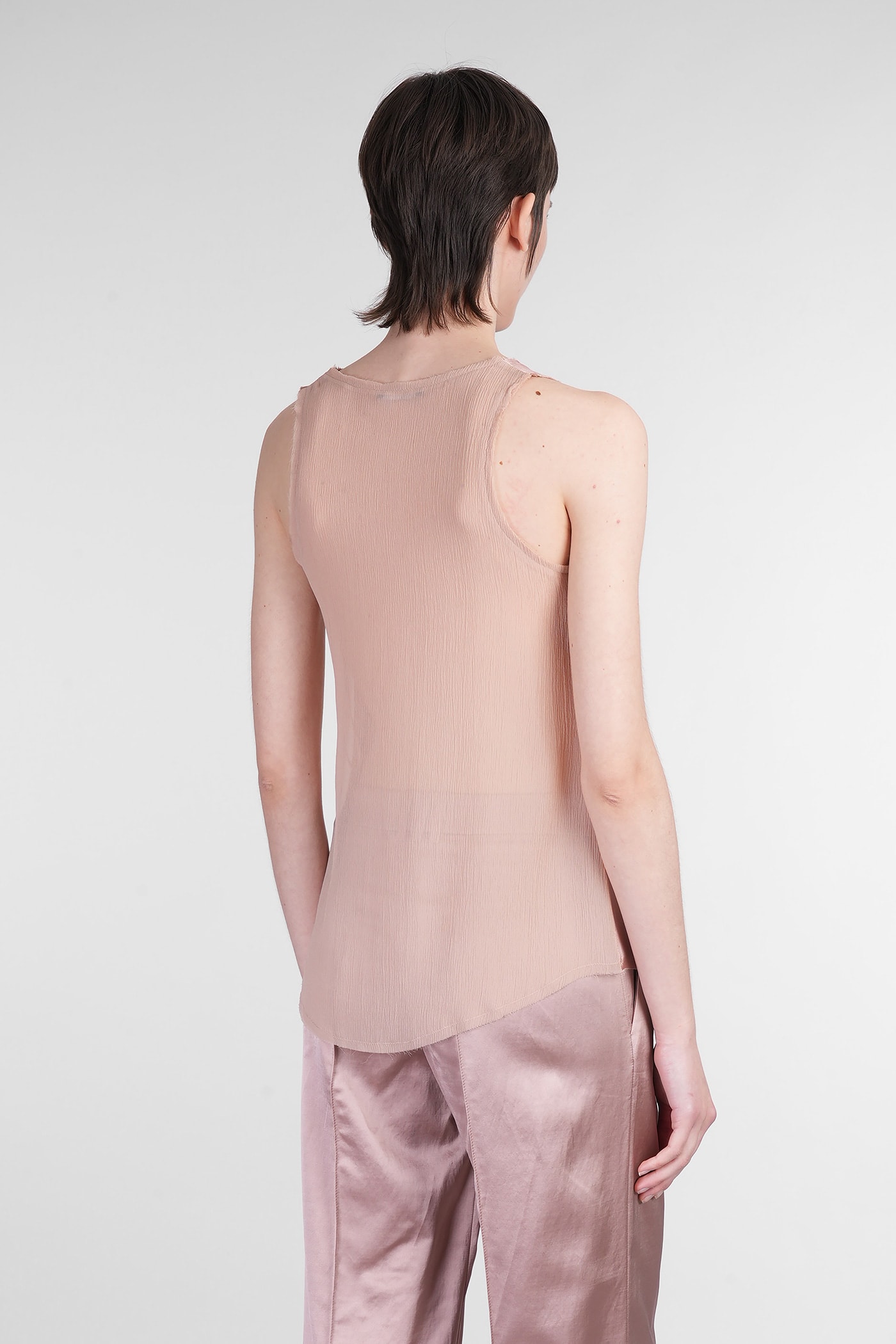 Balmain Topwear In Rose-pink Silk In Rose-pink