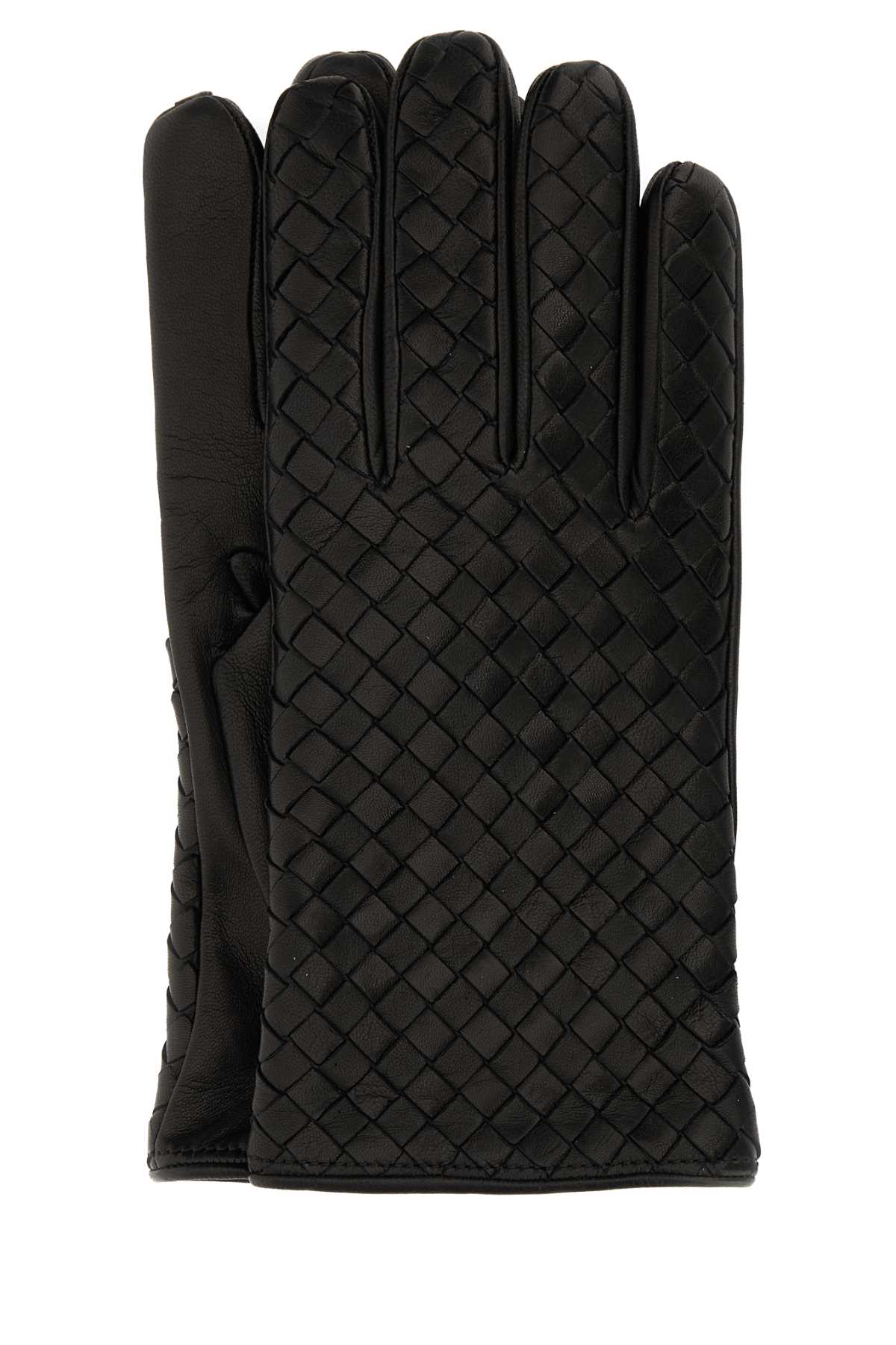 Bottega Veneta Black Nappa Leather Gloves