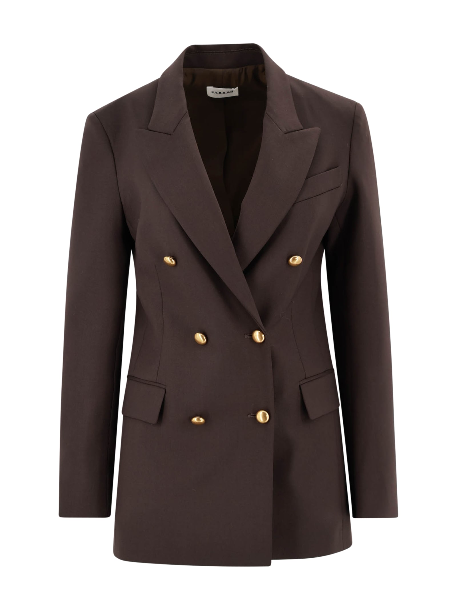 P.a.r.o.s.h Double-breasted Blazer In Brown