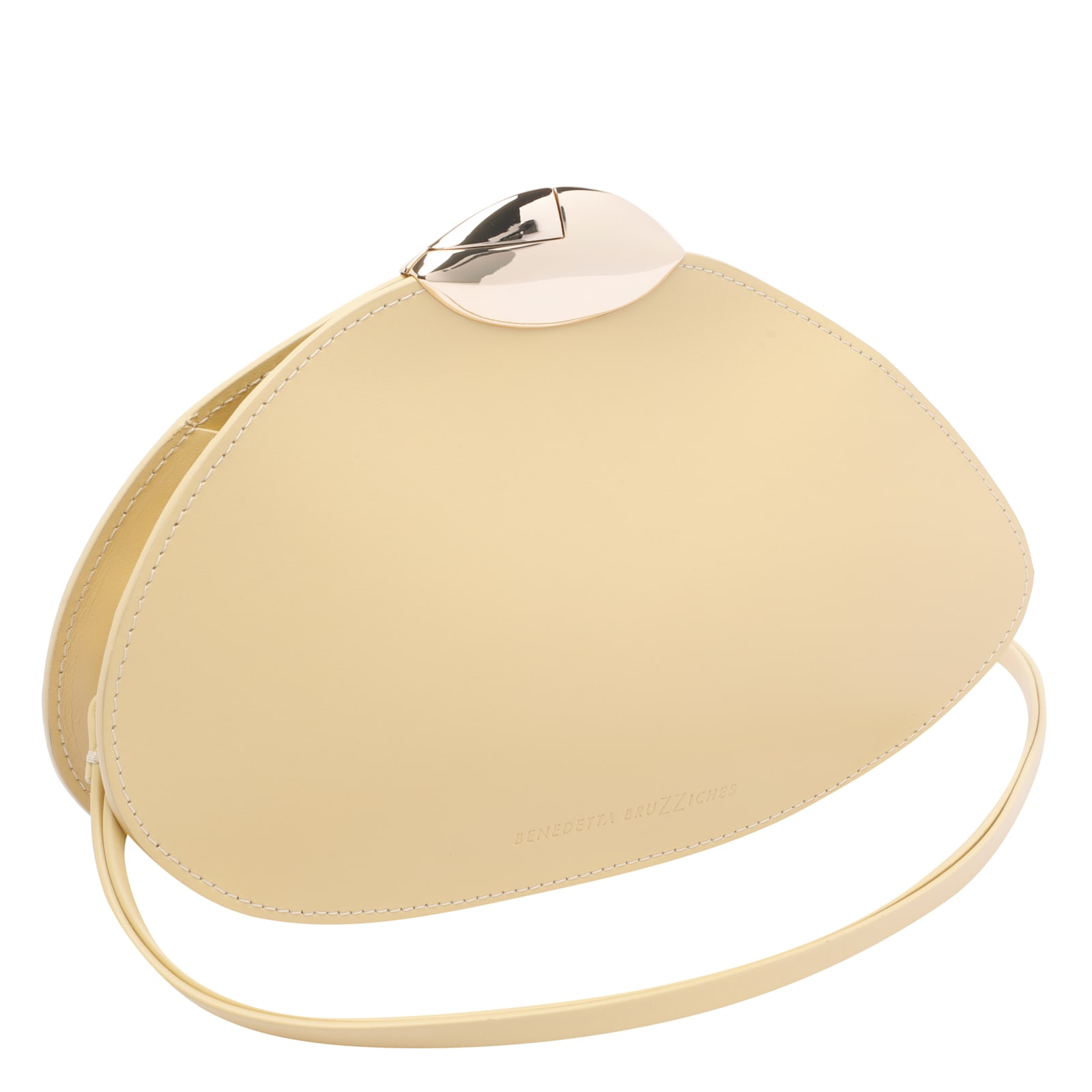 Benedetta Bruzziches Belle De Jour Crossbody Bag In Yellow Leather In Yellow