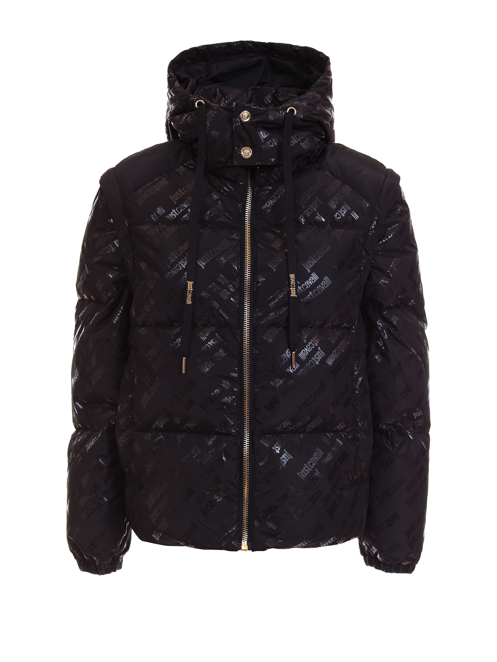 JUST CAVALLI JUST CAVALLI BLACK DOWN JACKET 