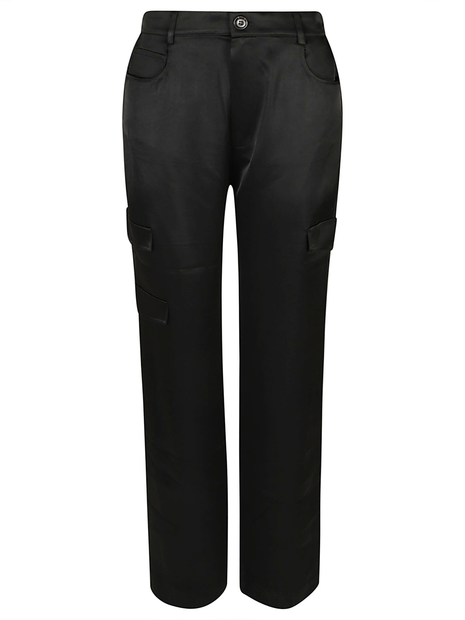Shop Nanushka Five Pockets Cargo Pants In Black
