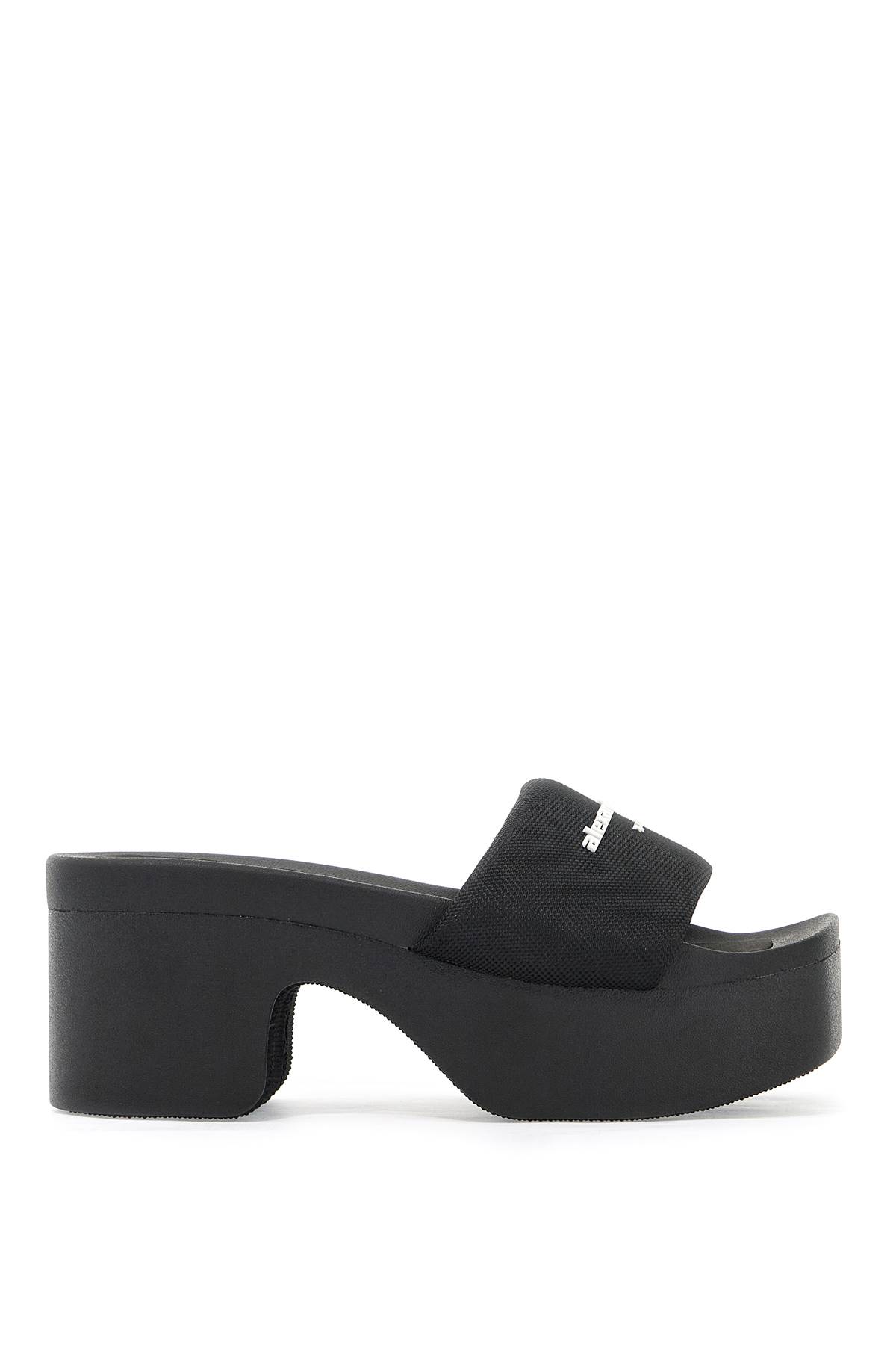 Shop Alexander Wang Platform Mules With Elevated In Black (black)