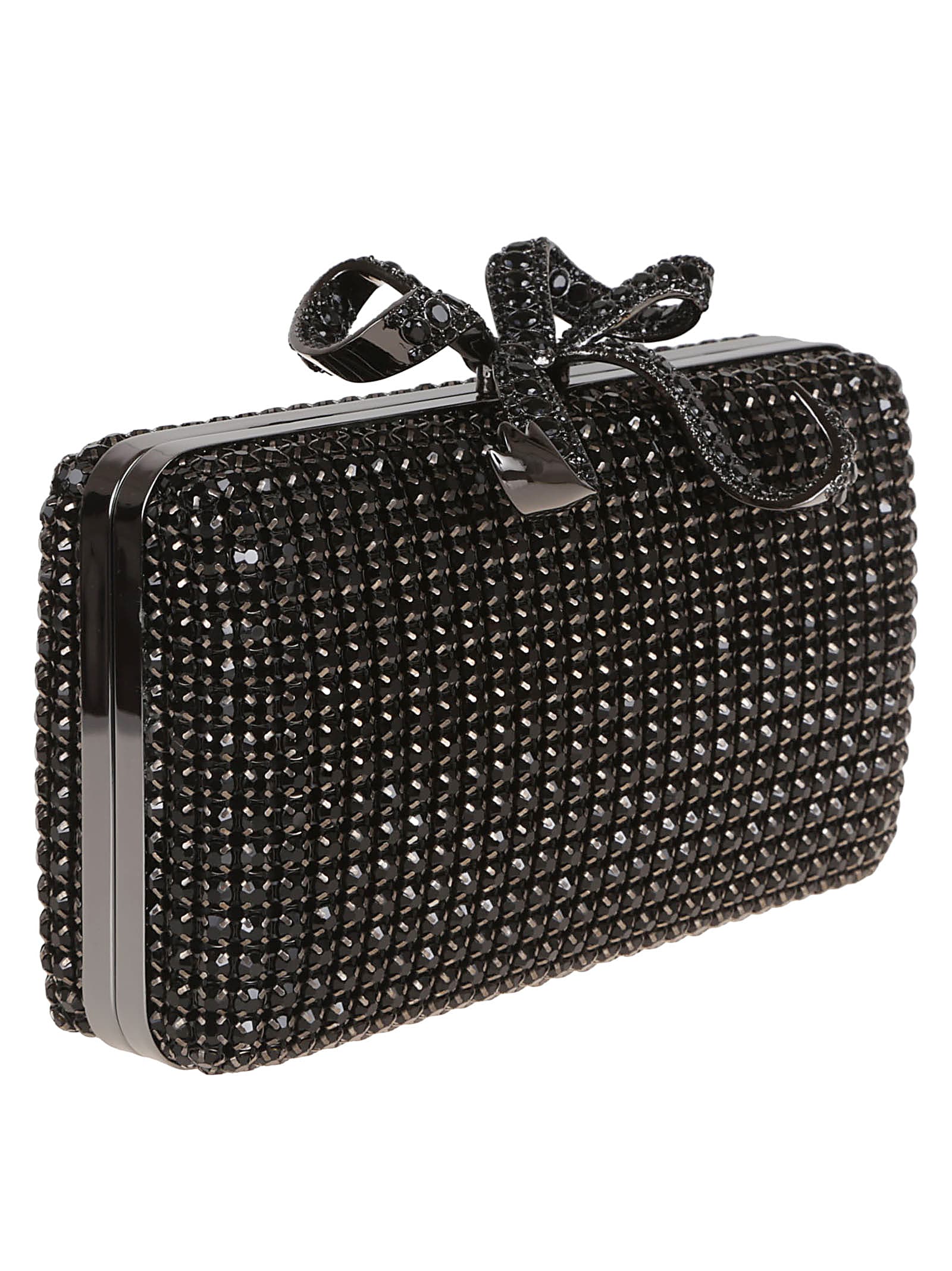 Shop Self-portrait Clutch In Black