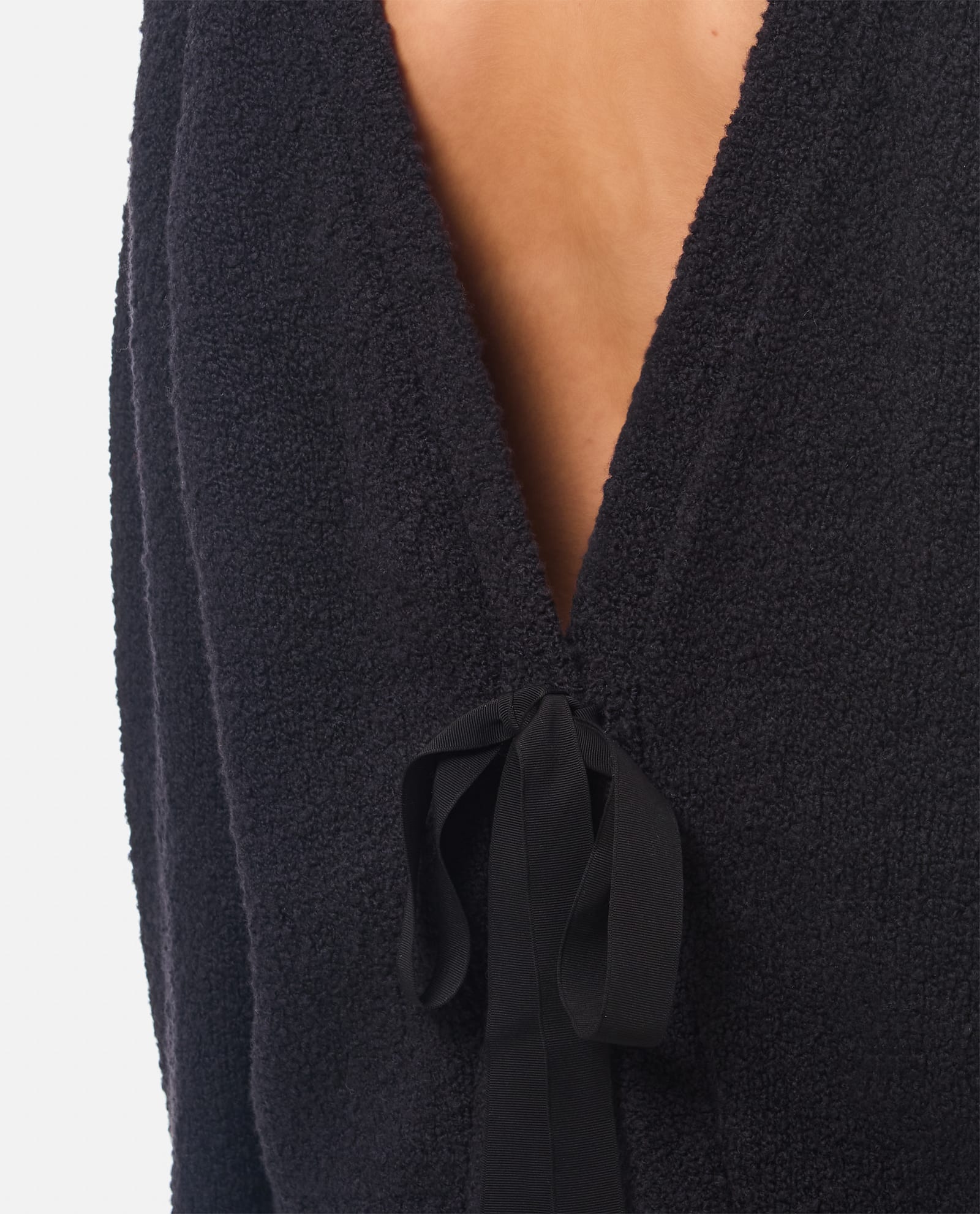 Shop Cecilie Bahnsen Odalis Oversized Jumper With Back Bow Detail In Black