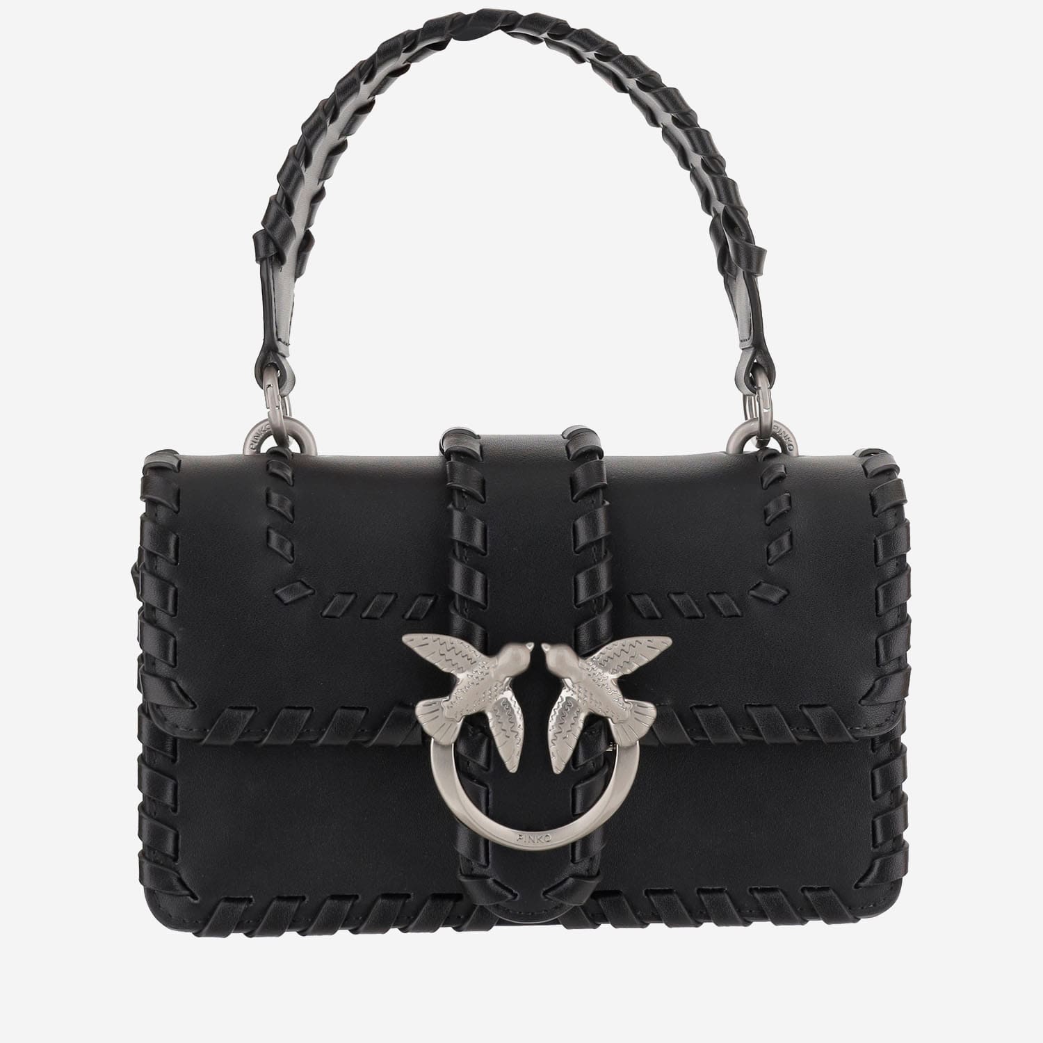 Pinko Mini Love One Cross Body Bag In Black