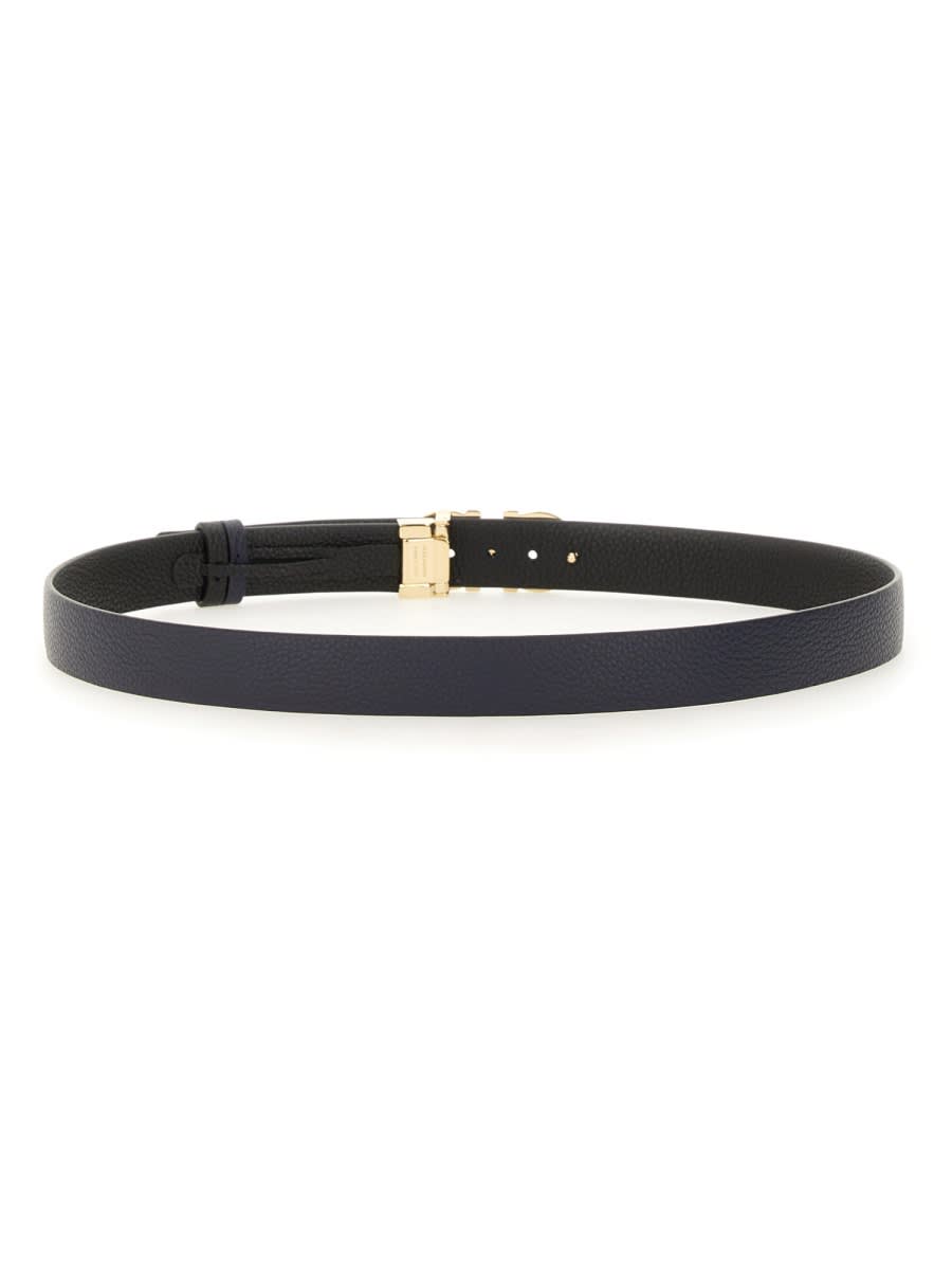 Shop Ferragamo Gancini Belt In Black