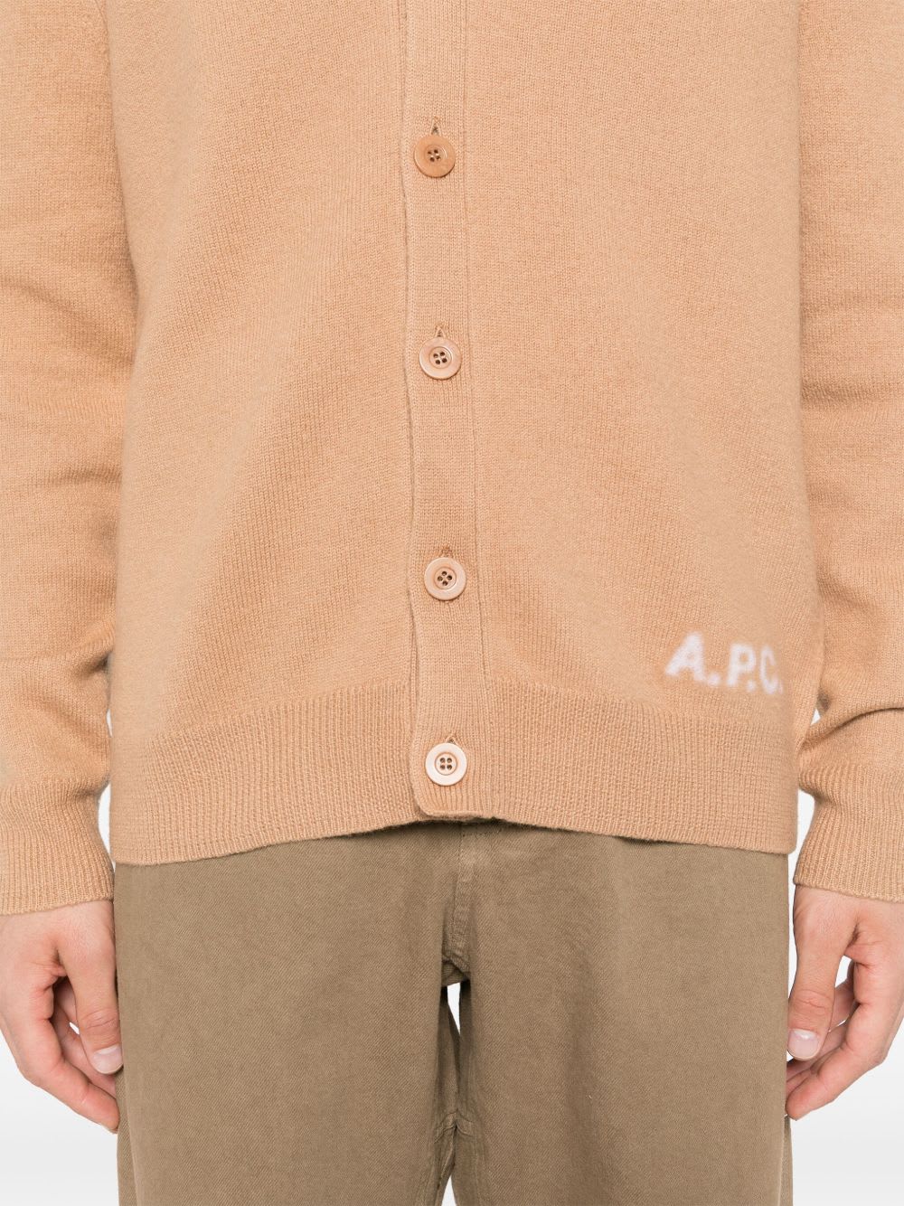 Apc A.p.c. Sweater Camel Brown Virgin Wool In Brown