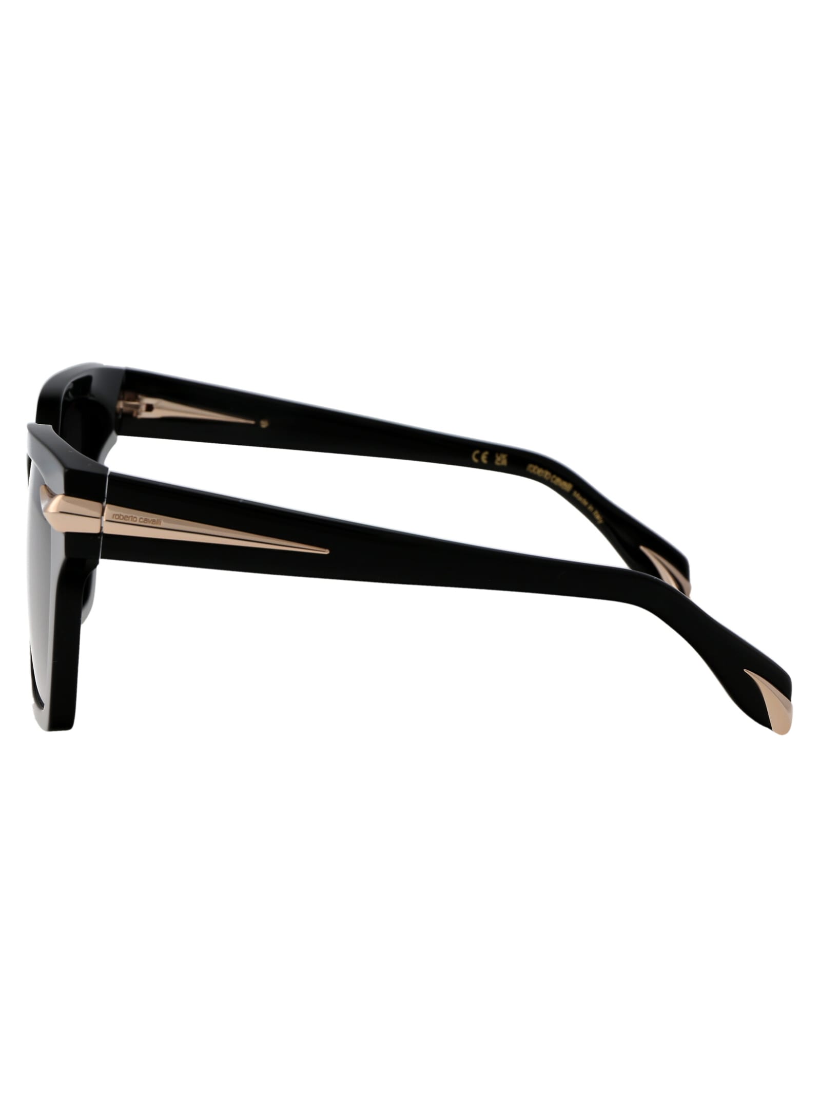Roberto Cavalli Unisex Src002m 0700 Sunglasses In Black