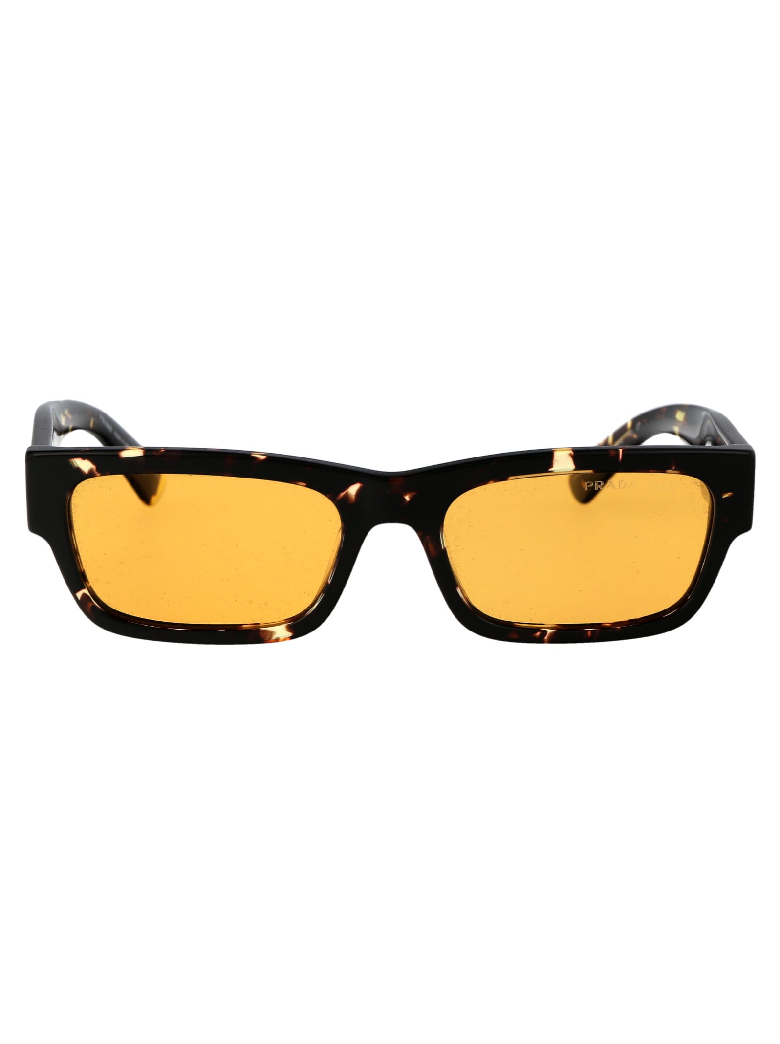 Shop Prada 0pr A03s Sunglasses In 16o20c Havana Black/yellow