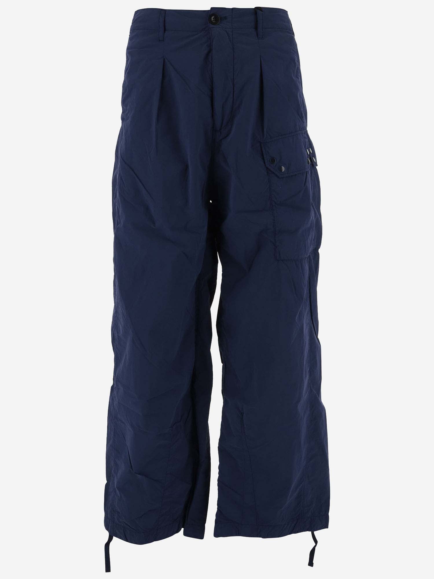 Ten C Nylon Cargo Pants In Blue