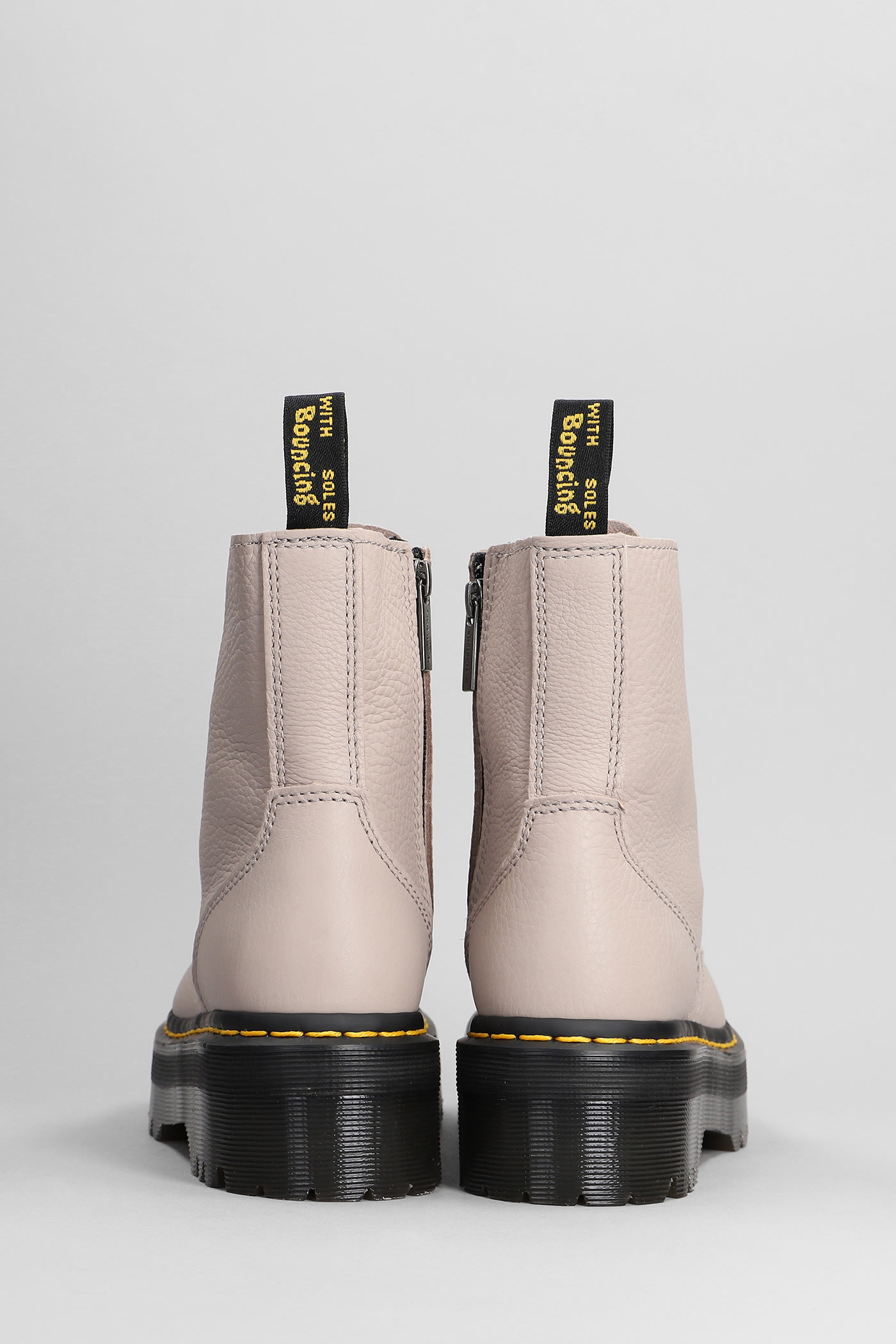 Shop Dr. Martens' Jadon Iii Combat Boots In Taupe Leather