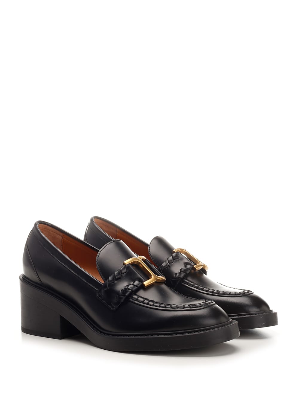 Shop Chloé Marcie Loafers In Nero