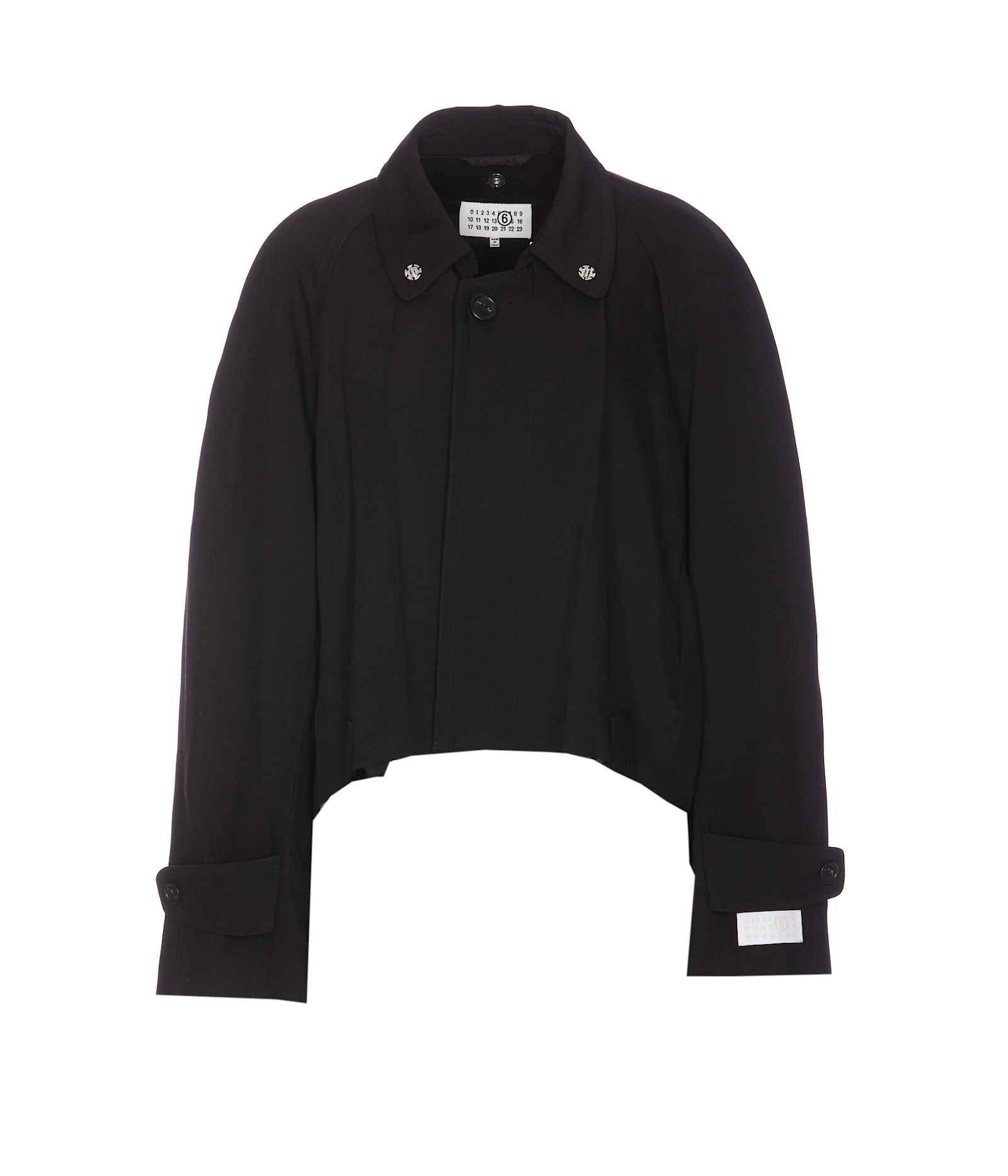 Shop Mm6 Maison Margiela Logo Sportsjacket In Black