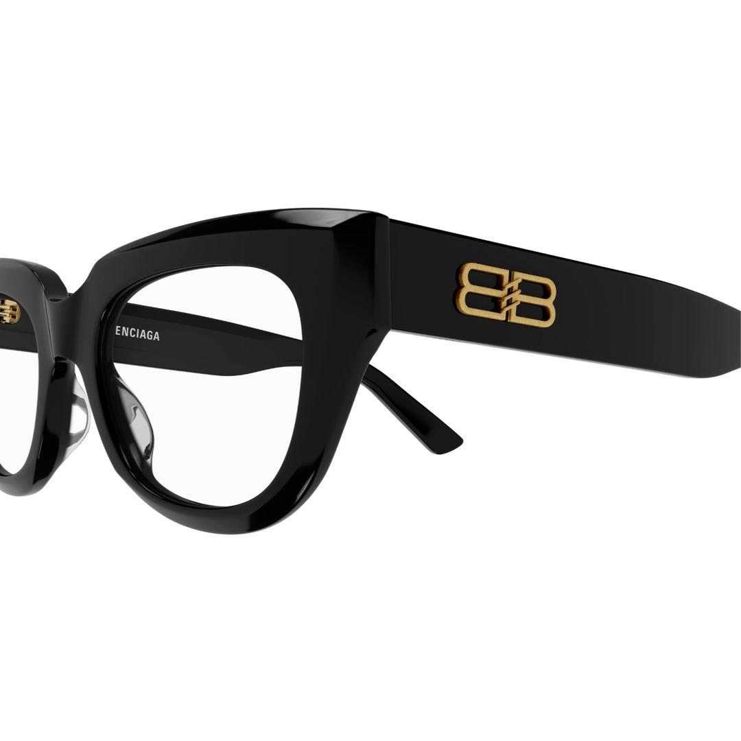 Shop Balenciaga Cat-eye Glasses In 001 Black Black Transpare