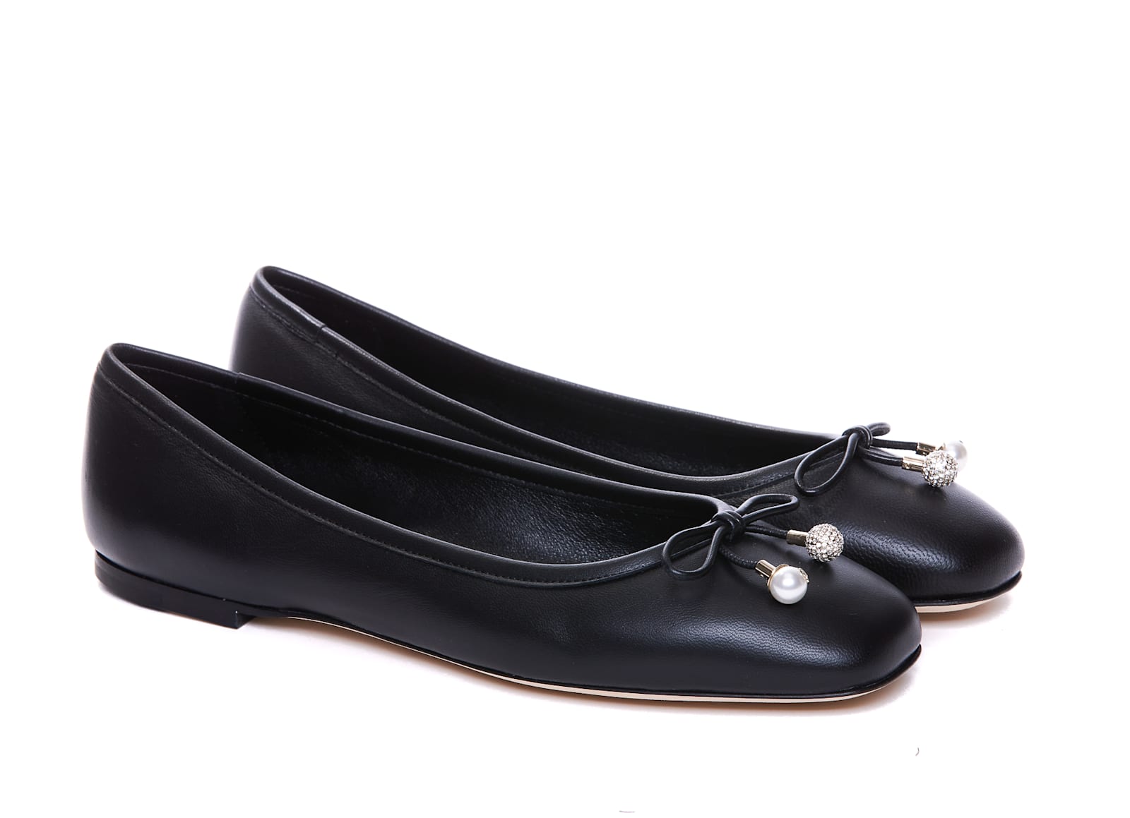 Jimmy Choo Elme Leather Ballet Flats