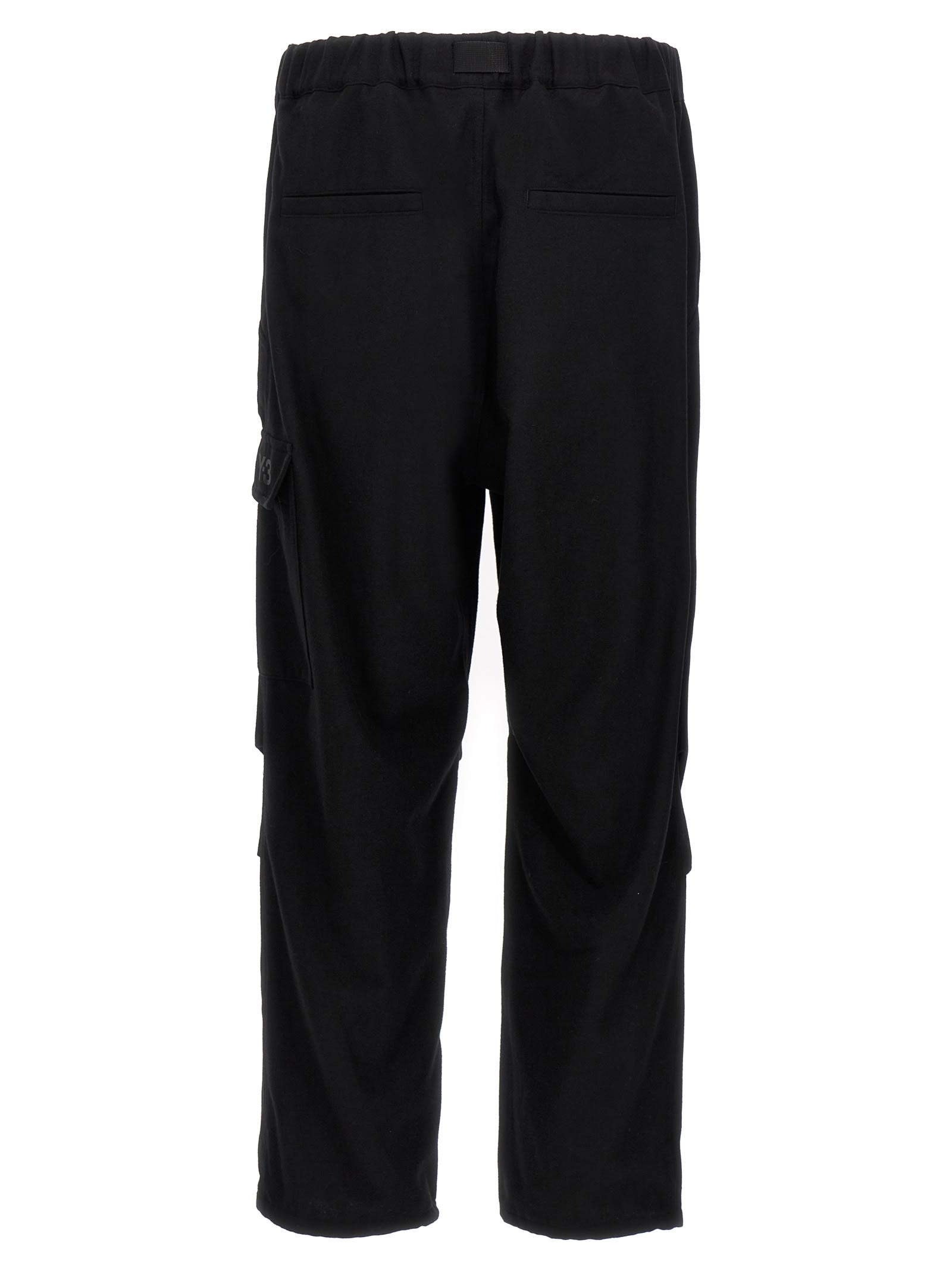 Shop Y-3 Flannel Crg Pants In Black