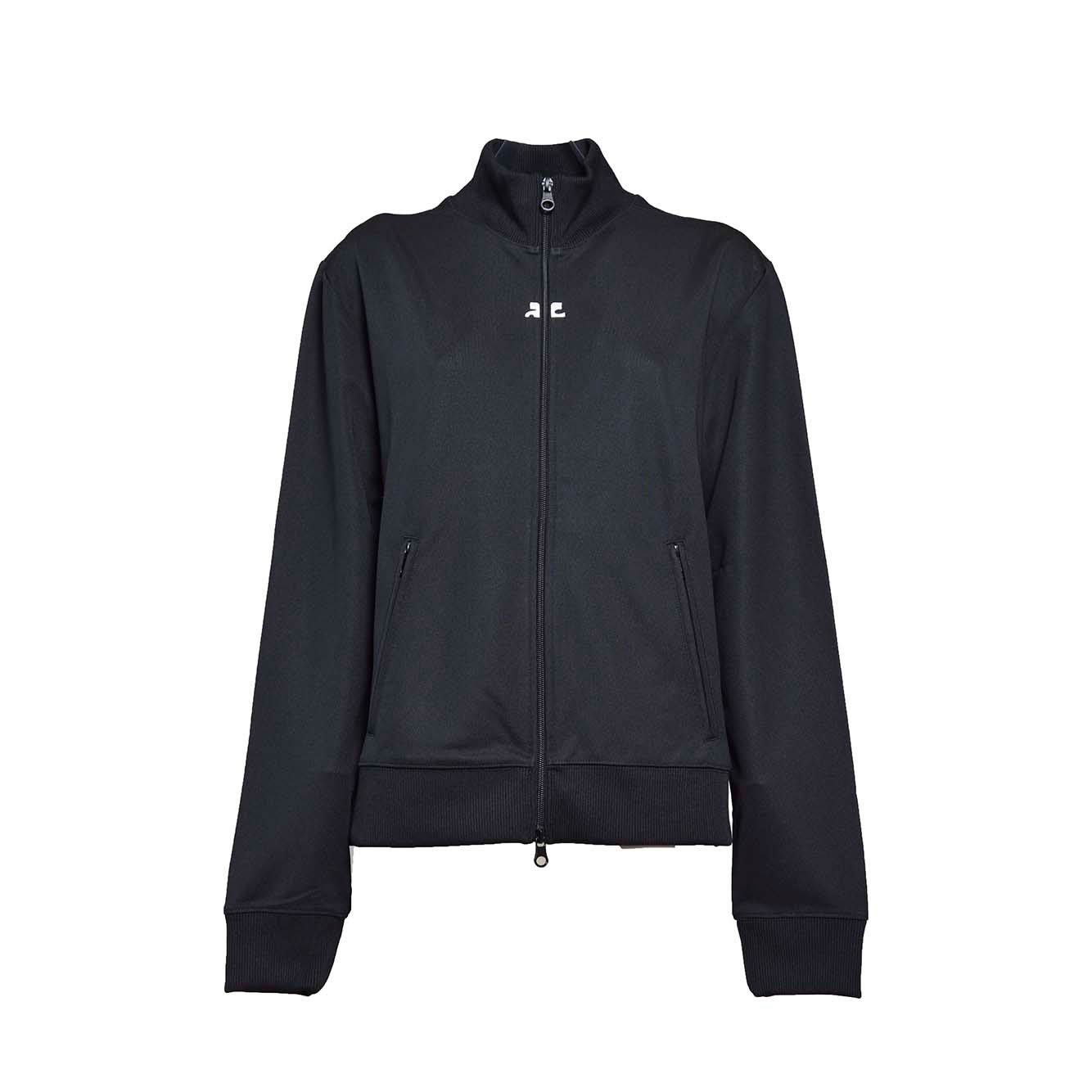 Shop Courrèges Zip-up Jacket In Nero