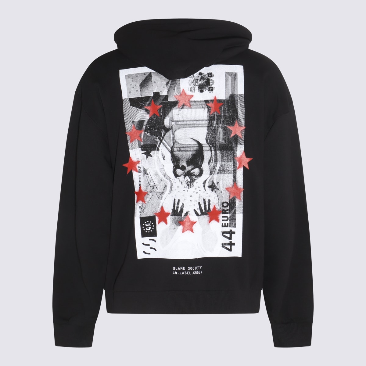 Shop 44 Label Group Black, White And Red Cotton Sweatshirt