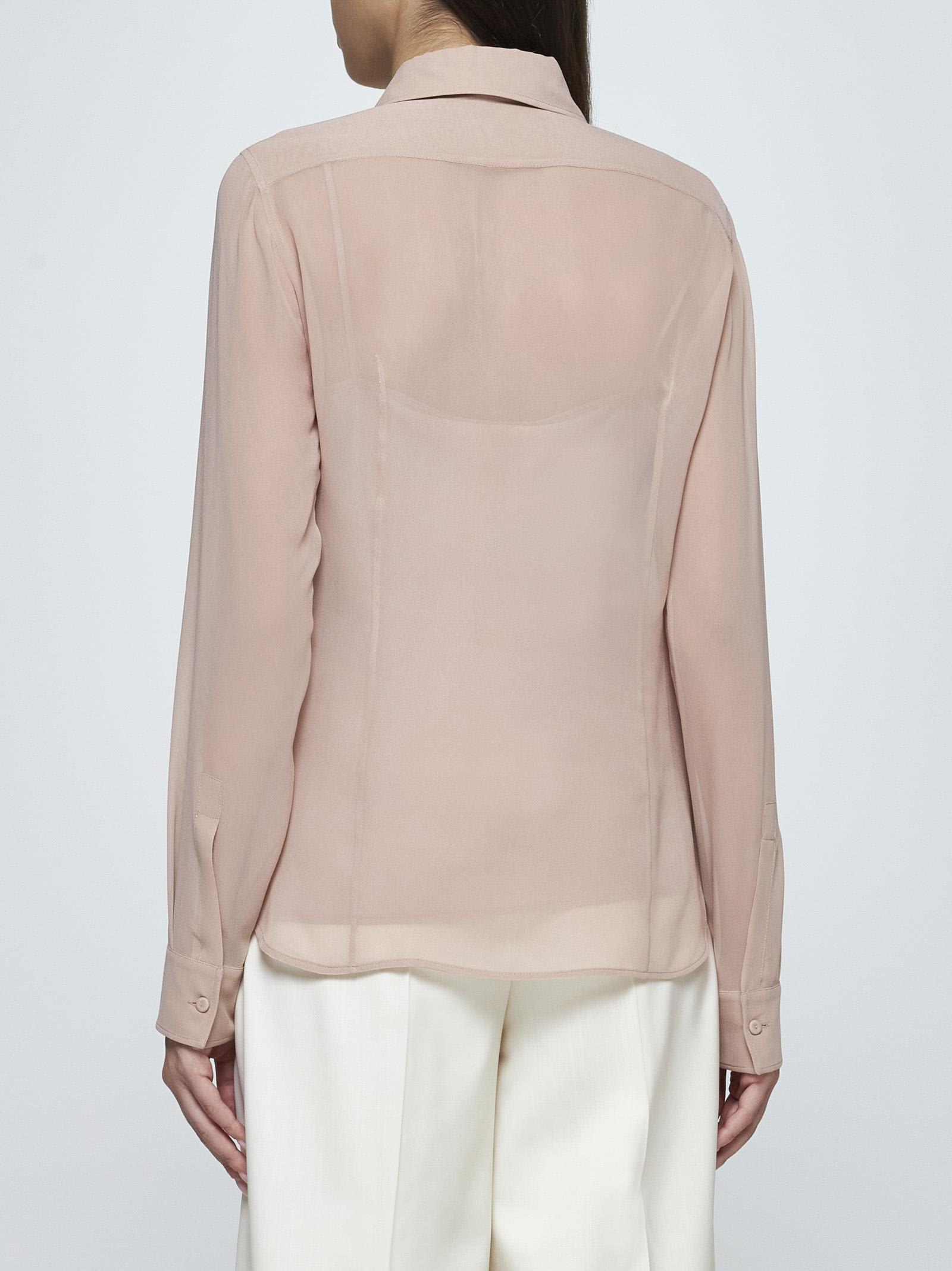 Shop Max Mara Ercole Silk Shirt In Powder