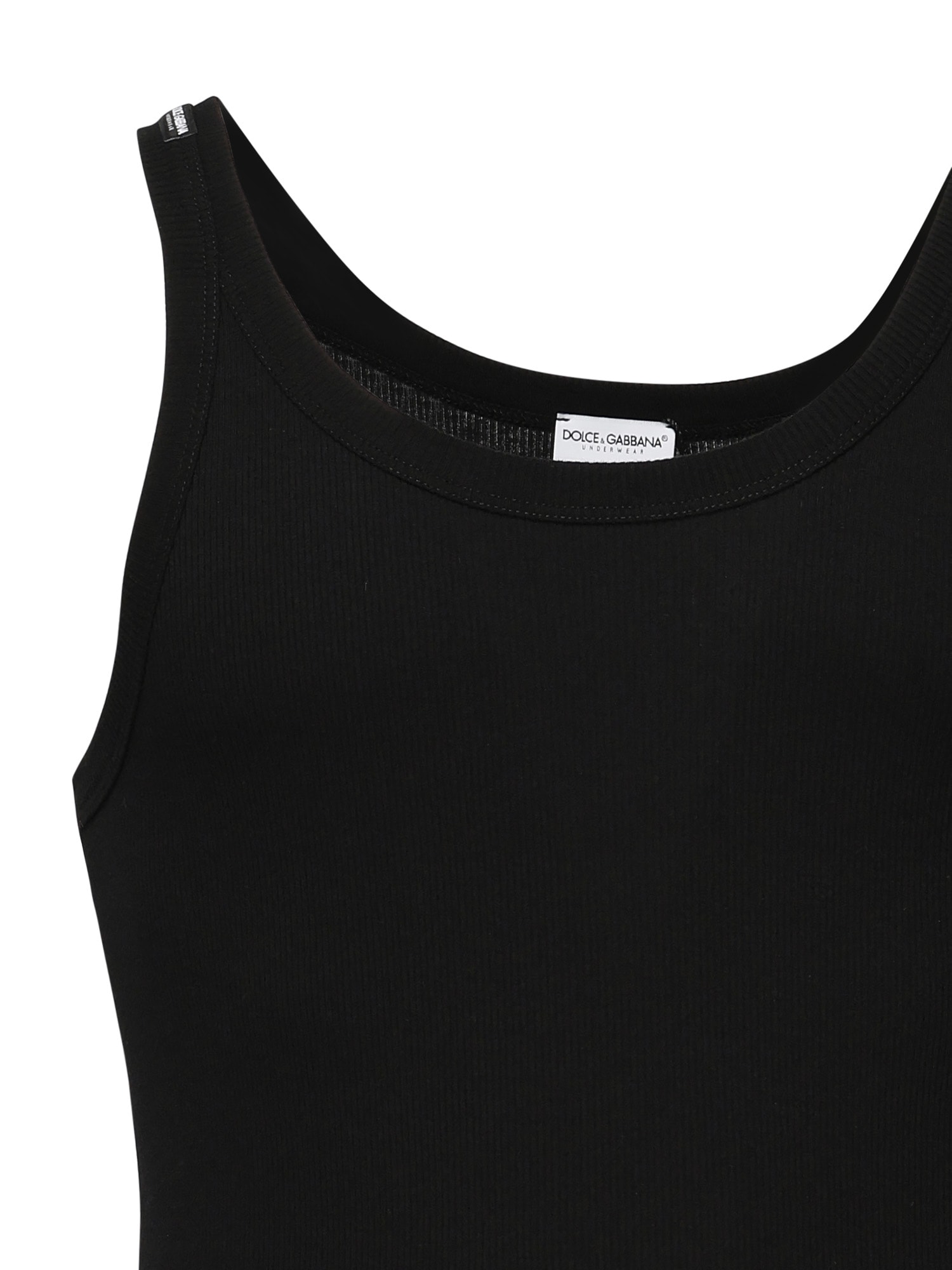 Dolce & Gabbana Marcello Ribbed Tank Top In Black