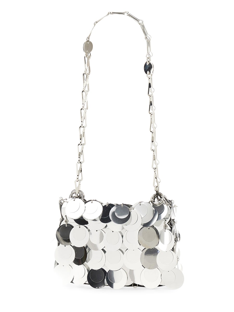 Shop Rabanne Sparkle Nano Bag In Silver