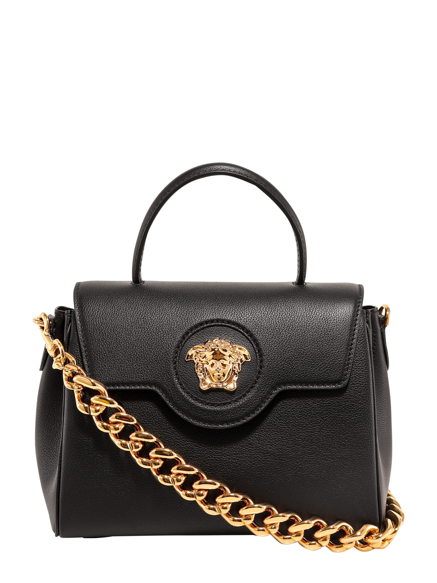 Shop Versace La Medusa Handbag In Black