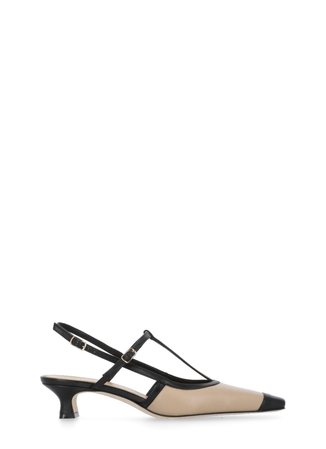 The Seller 40mm Leather Ankle-strap Pumps In Black
