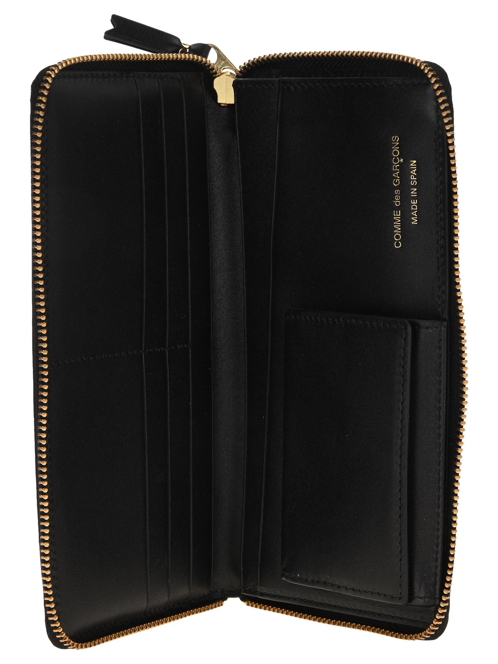 Shop Comme Des Garçons Logo-print Continental Wallet In Black