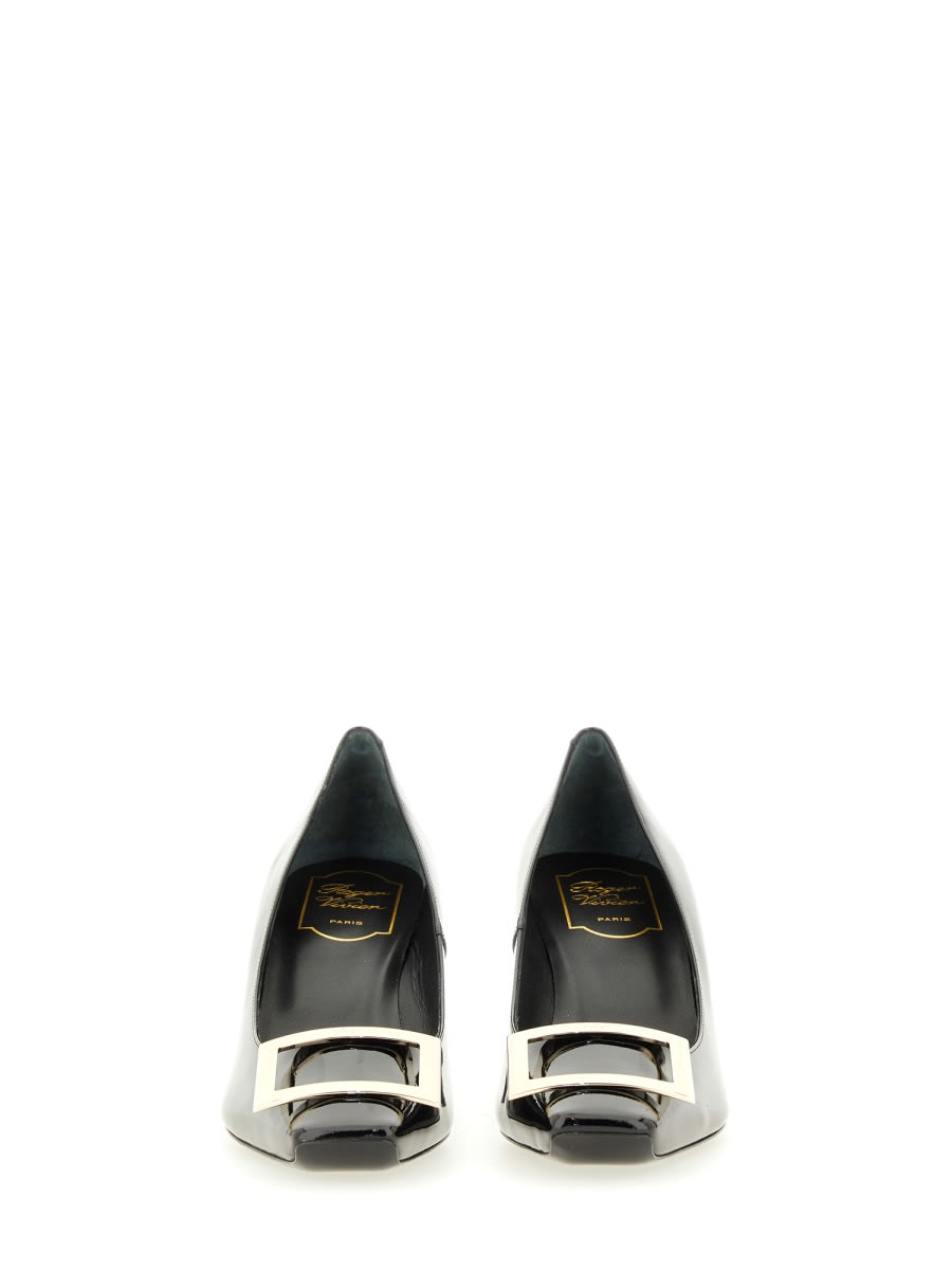 Roger Vivier Black Calf Leather Pumps In Black