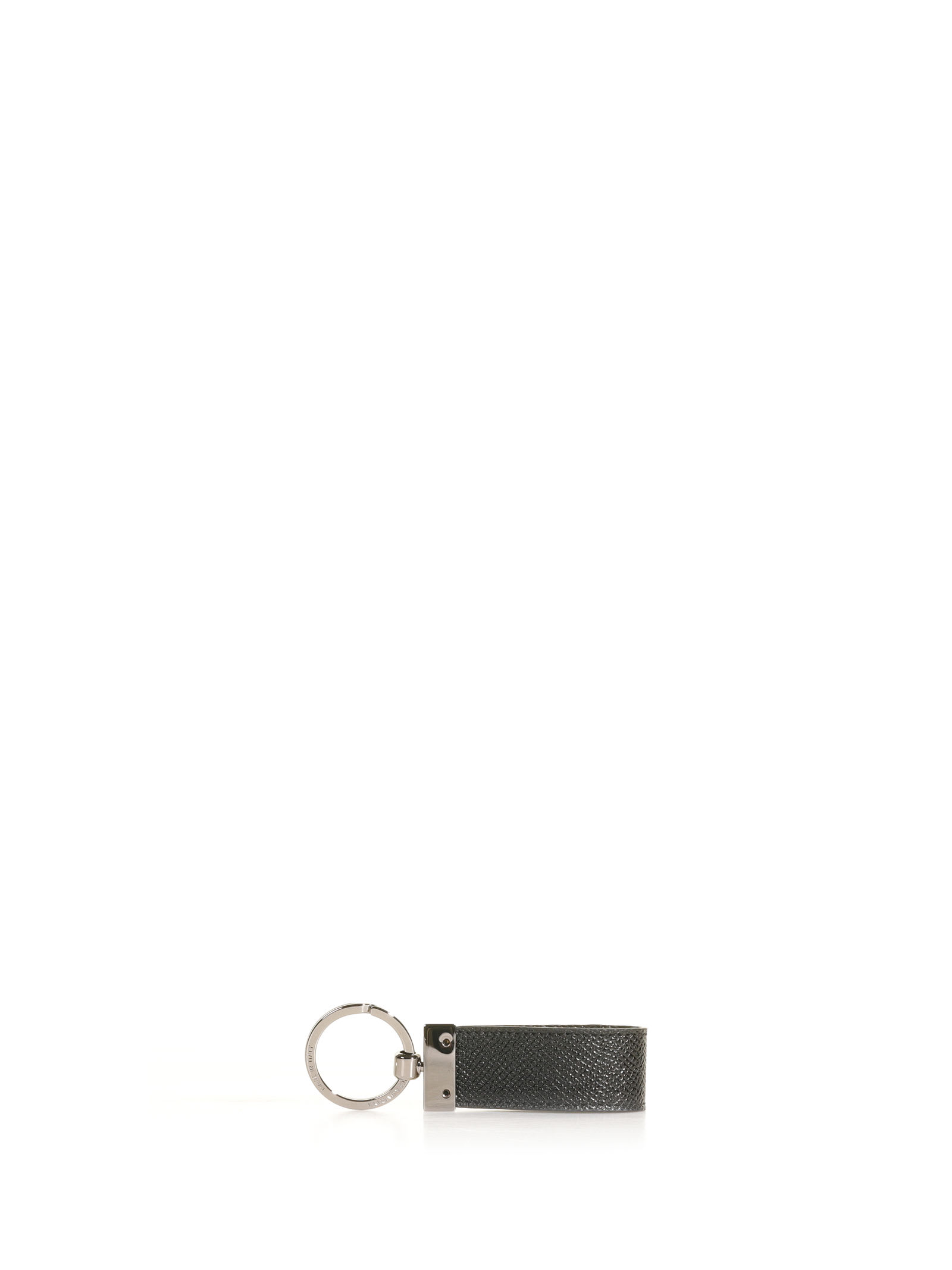 Shop Dolce & Gabbana Keychain With Logo Plate In Nero