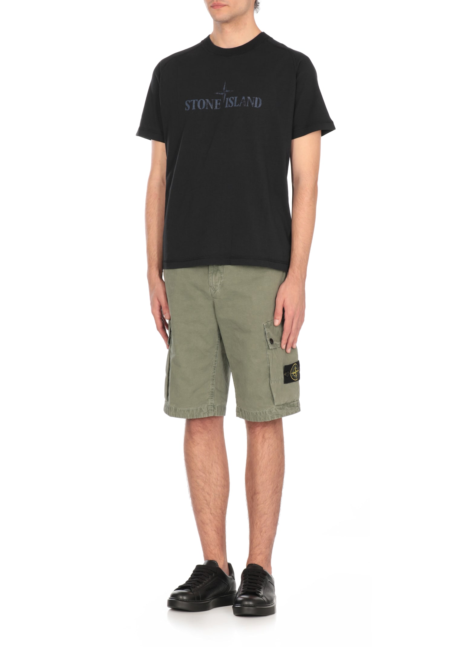 Stone Island 2100020 Organic Cotton Jersey In Blu