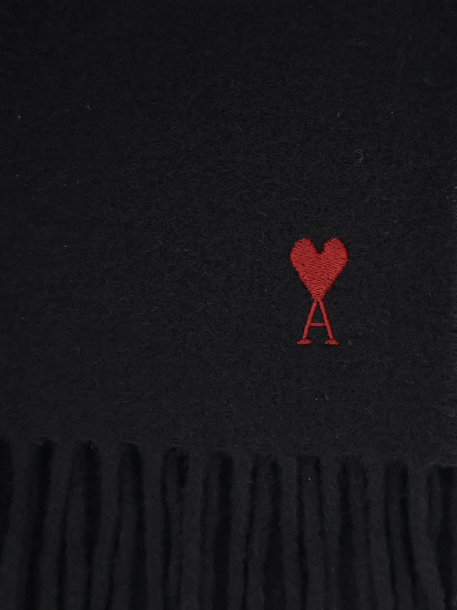 Ami Alexandre Mattiussi Ami Paris Men Wool Scarf In Black