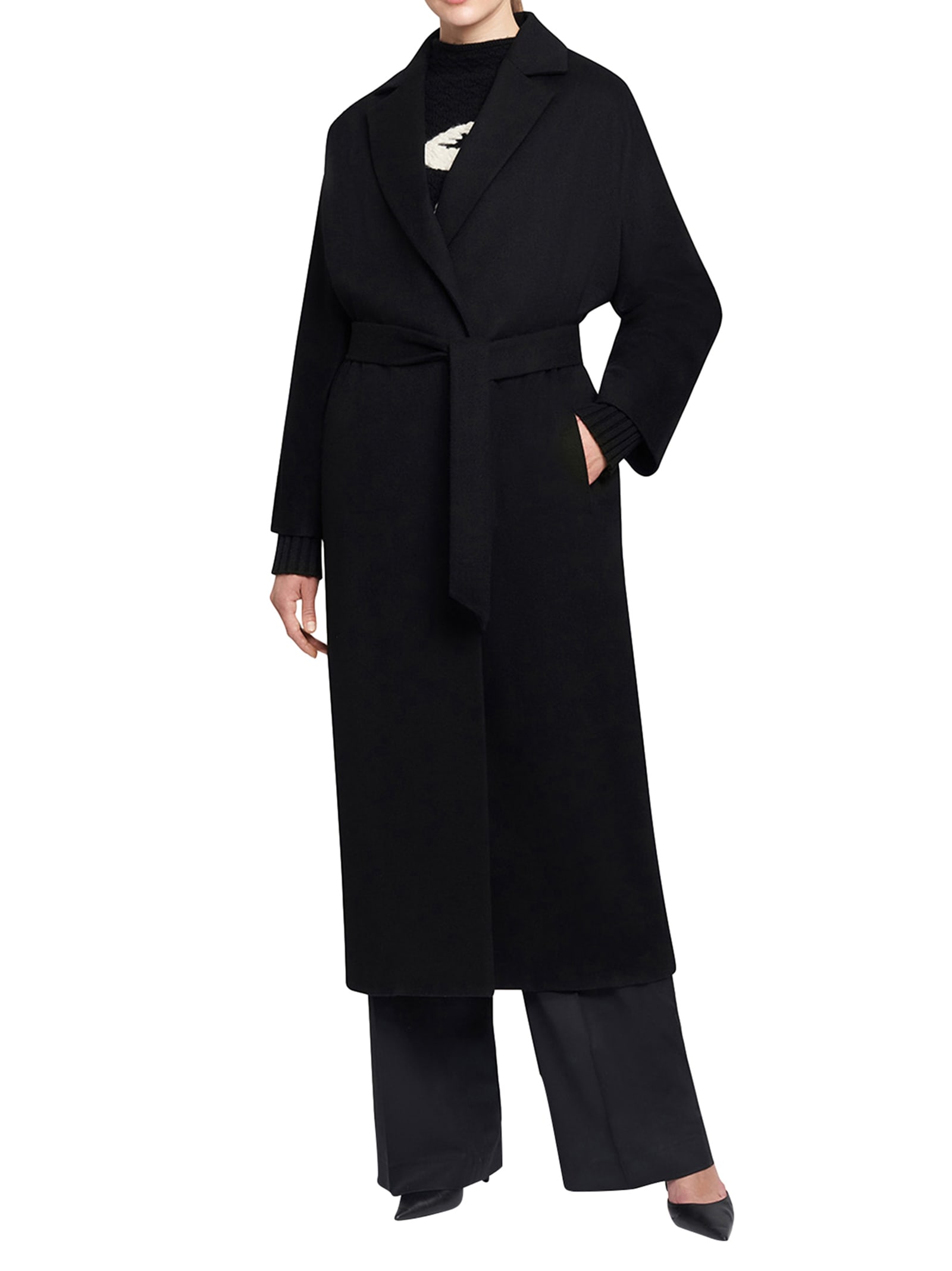 Kiton Coat Cashmere In Black