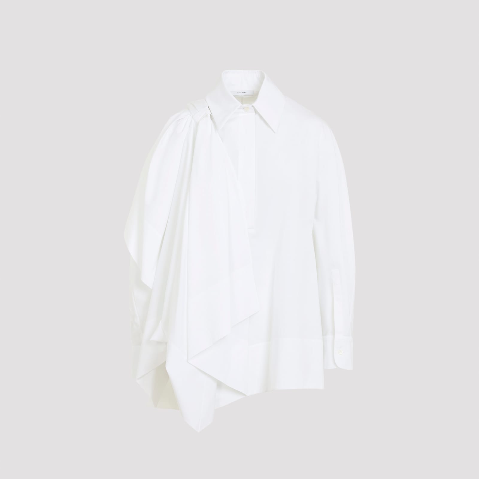Givenchy Shirt In Cotton Poplin With Bow Detail In White