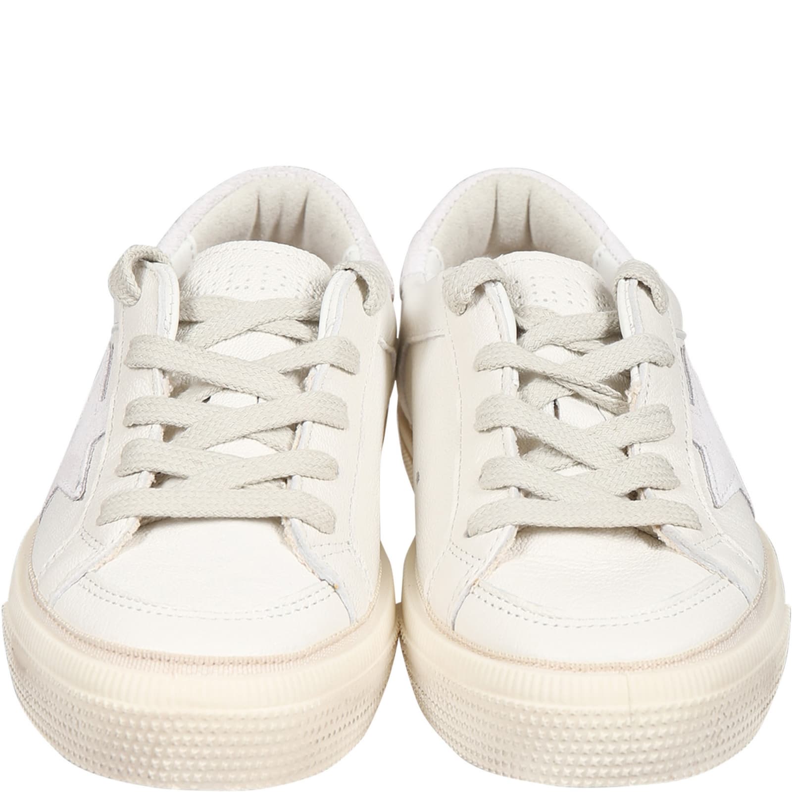 Shop Golden Goose White May Sneakers For Girl With Iconic Star