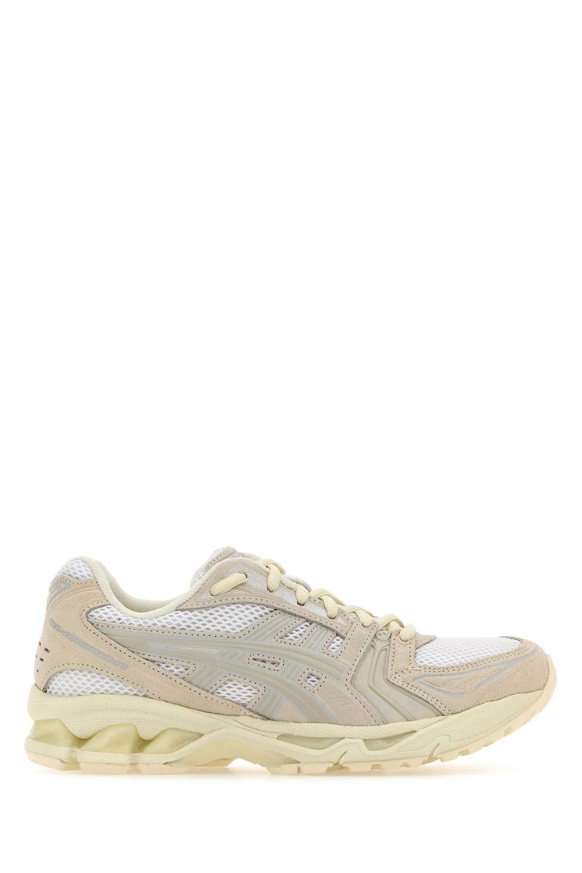 Shop Asics Two-tone Mesh And Suede Gel-kayano 14 Sneakers In White