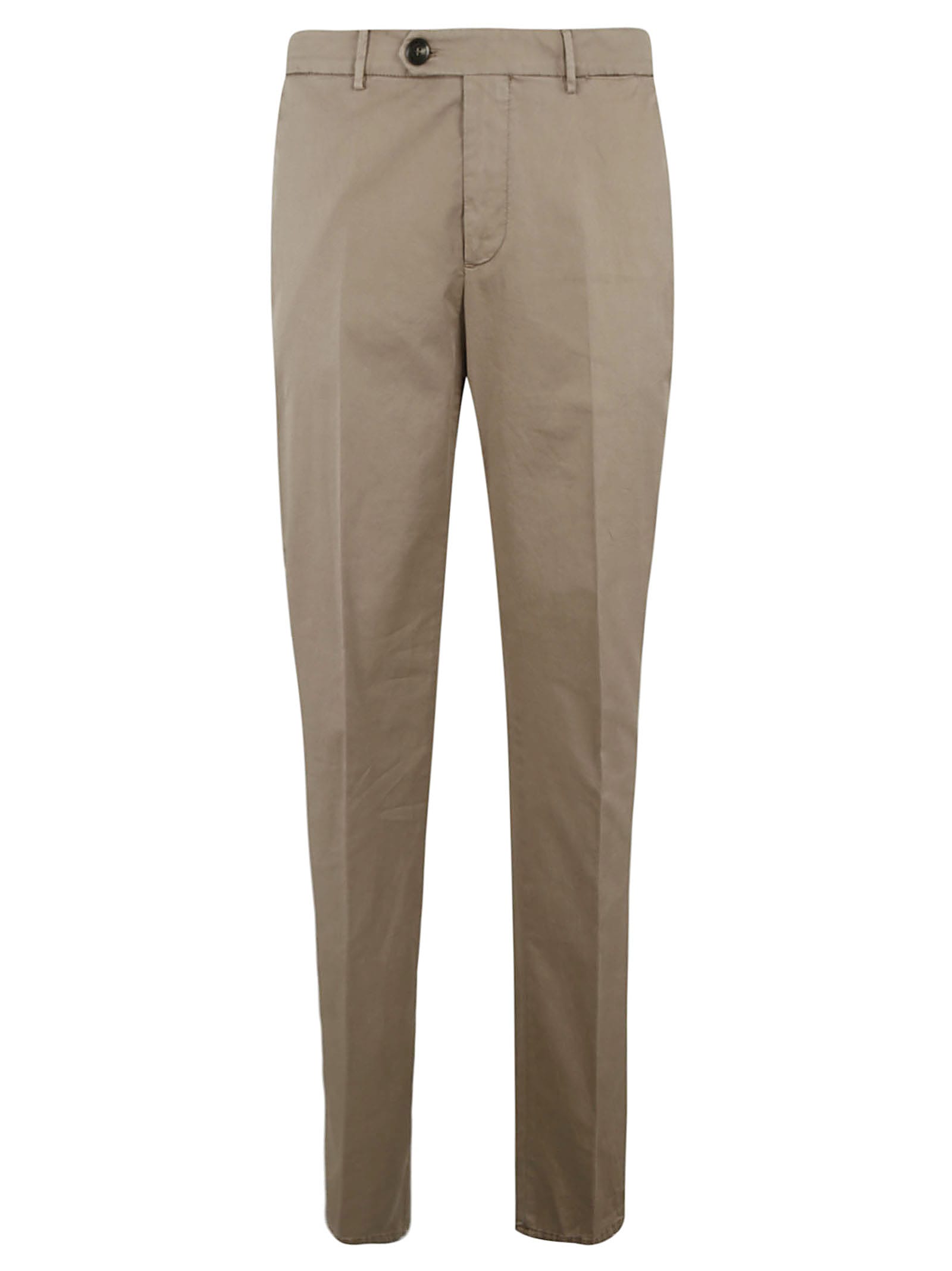 Brunello Cucinelli High Waist Fitted Trousers In Brown