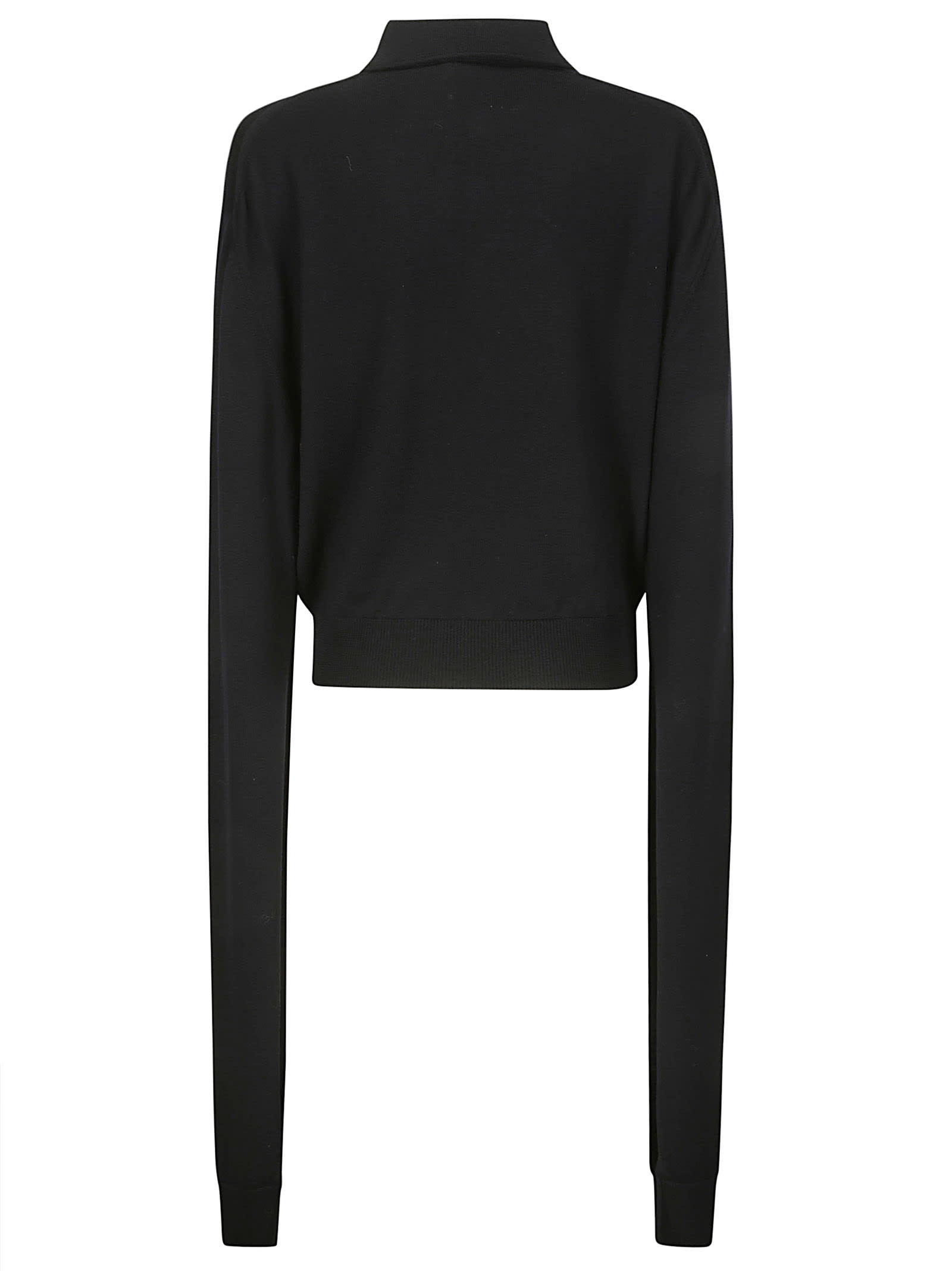 Shop Coperni Knotted Sleeved Polo Top In Blue