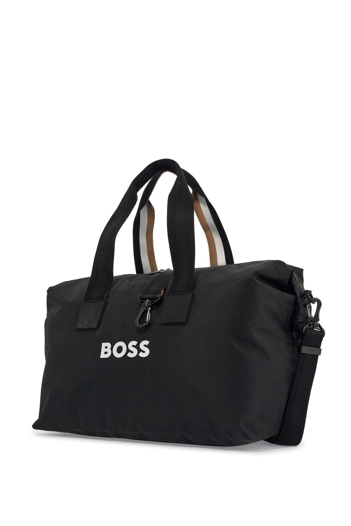Hugo Boss Black Contrast Logo Signature Duffle Bag In Black