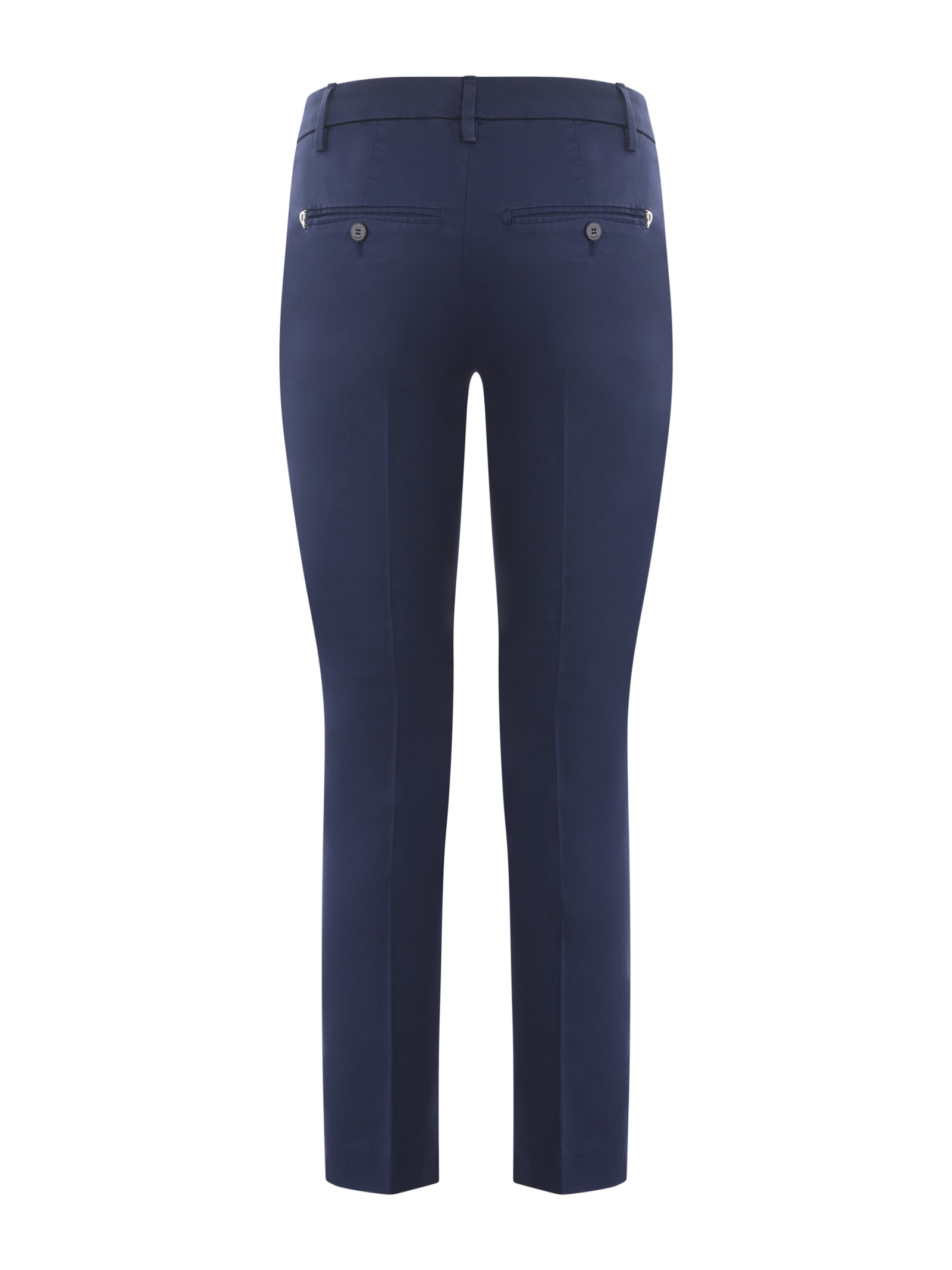 Shop Dondup Trousers  Perfect In Stretch Cotton In Blu