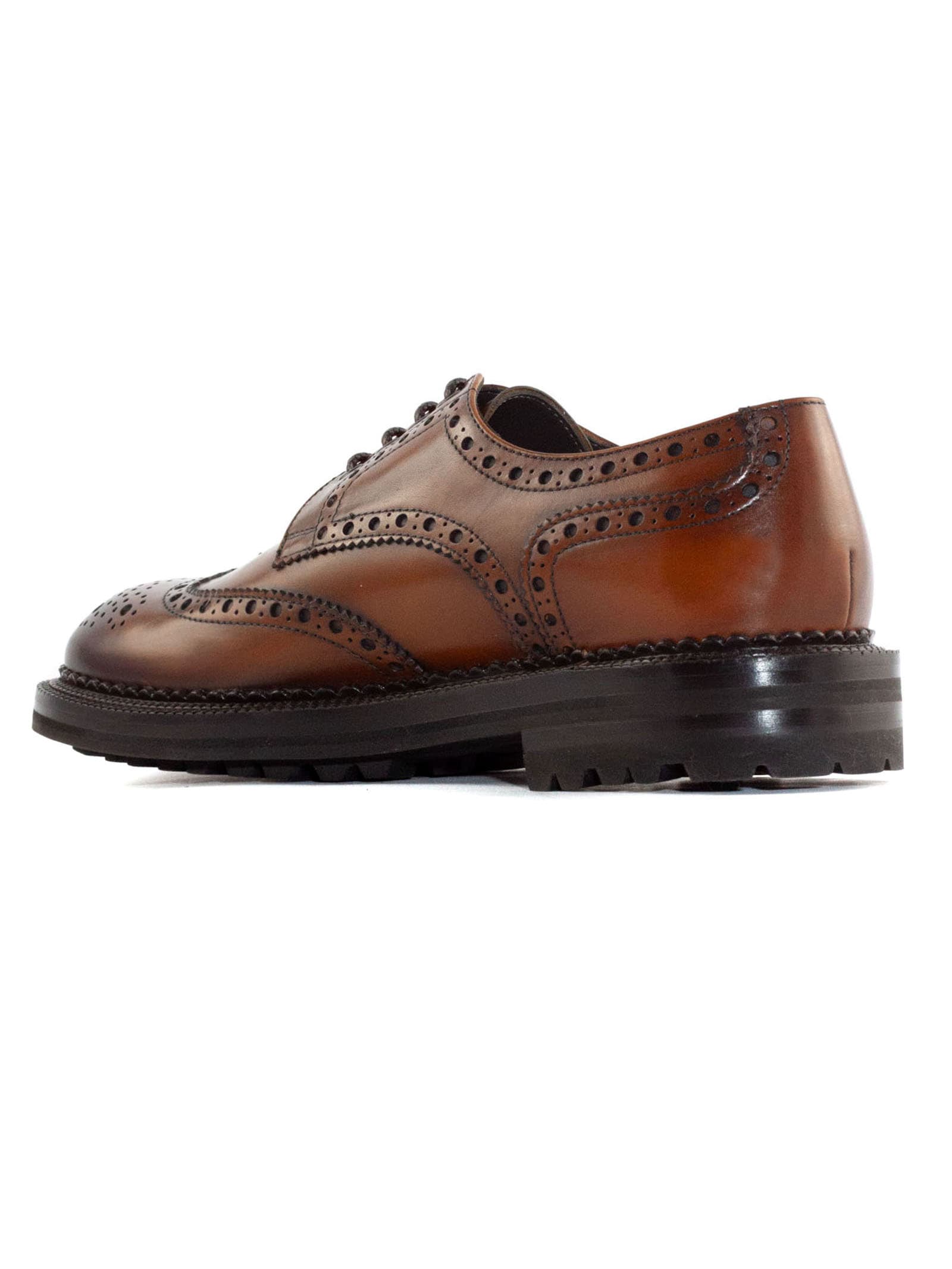 Shop Green George Brown Leather Lace-up Derby