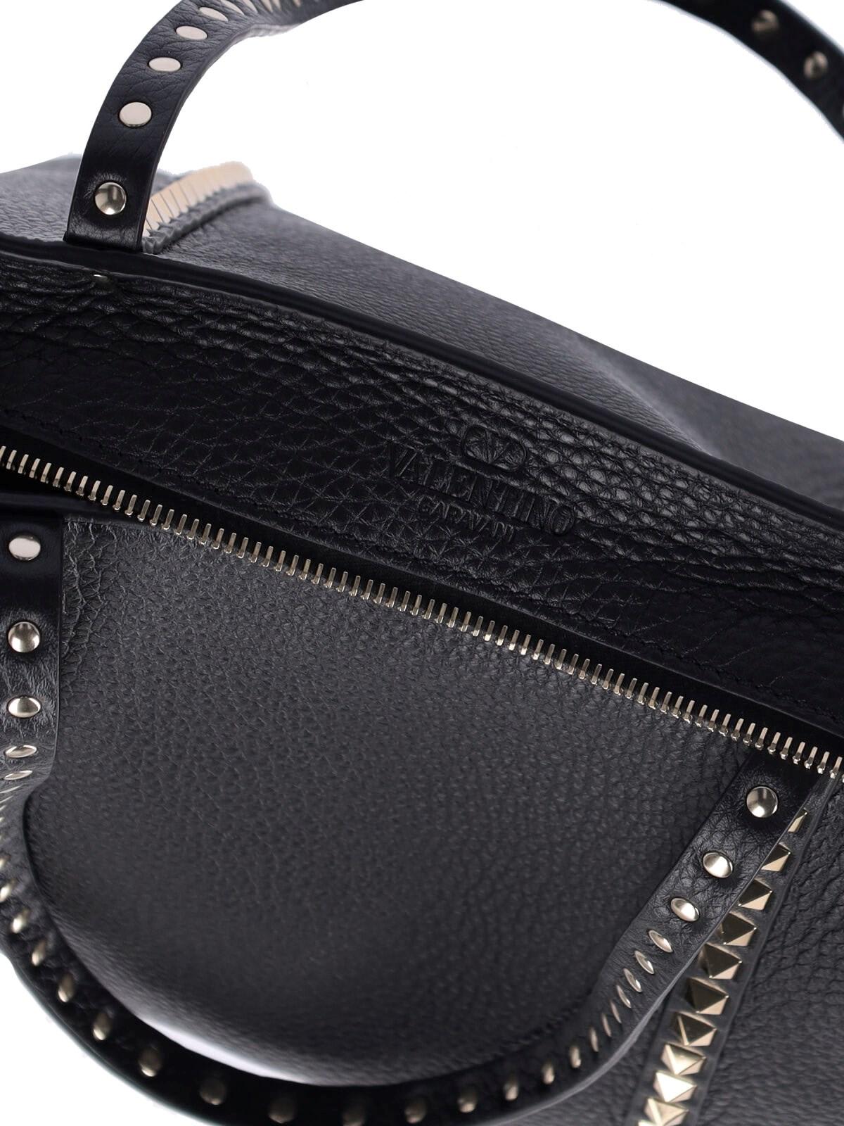Valentino Rockstud Tote Bag In Nero