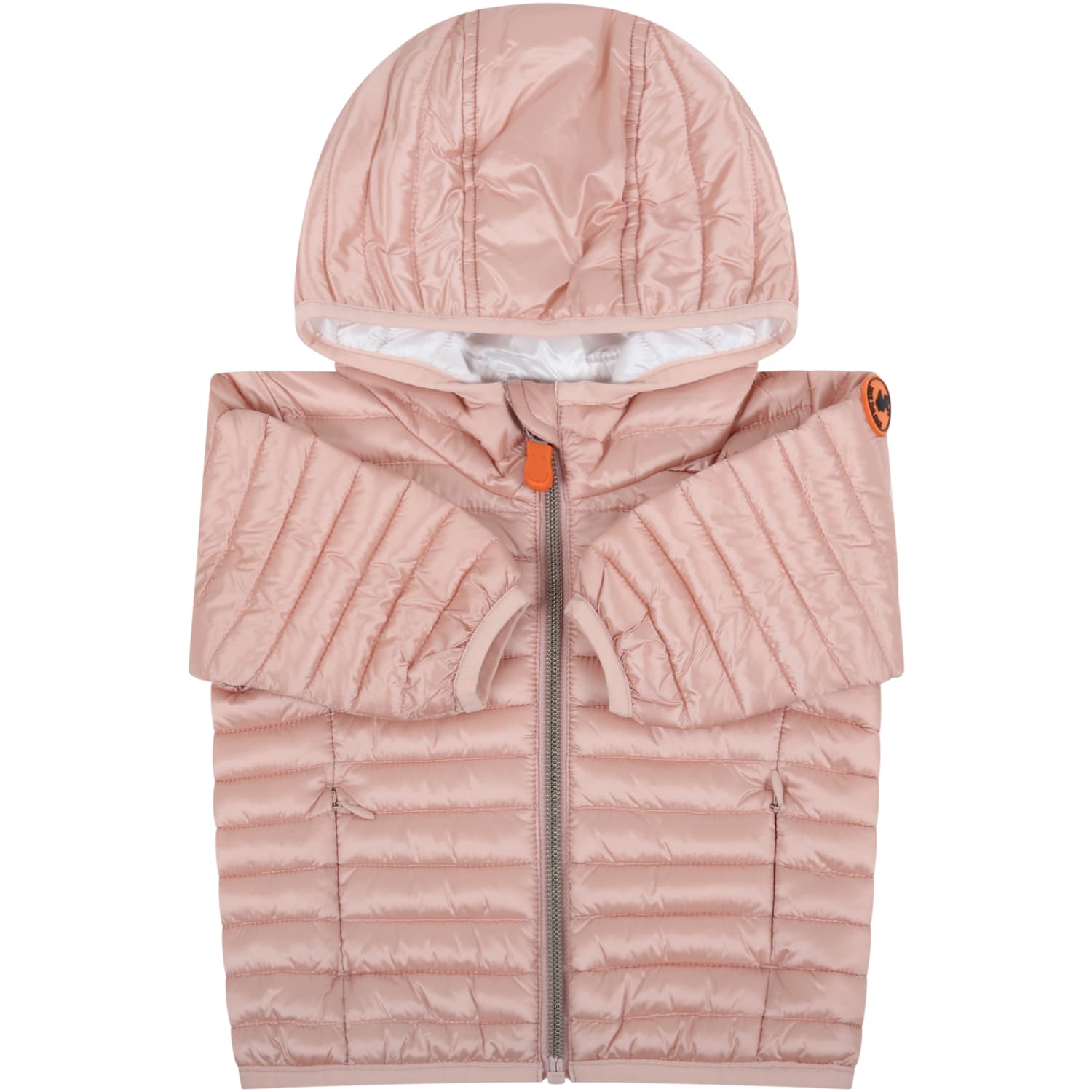 Save the Duck Pink Jacket For Babygirl With Iconic Patch